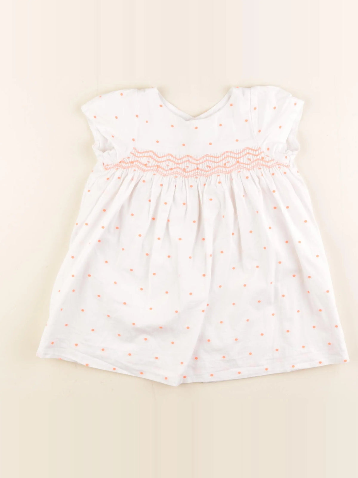 Jacadi - robe blanc, orange - 24 mois