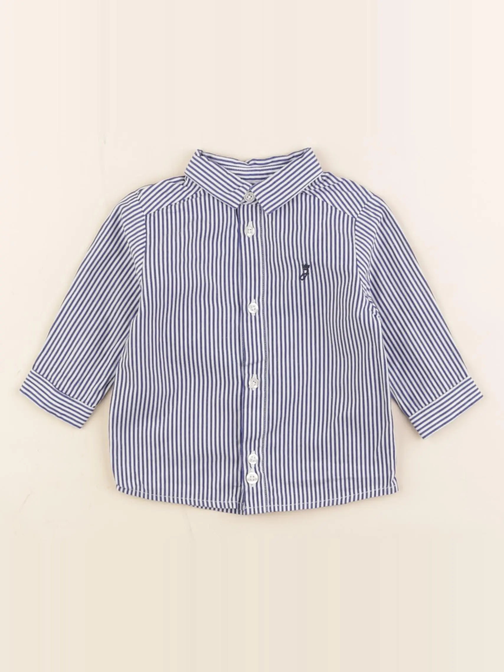 Jacadi - chemise bleu - 6 mois