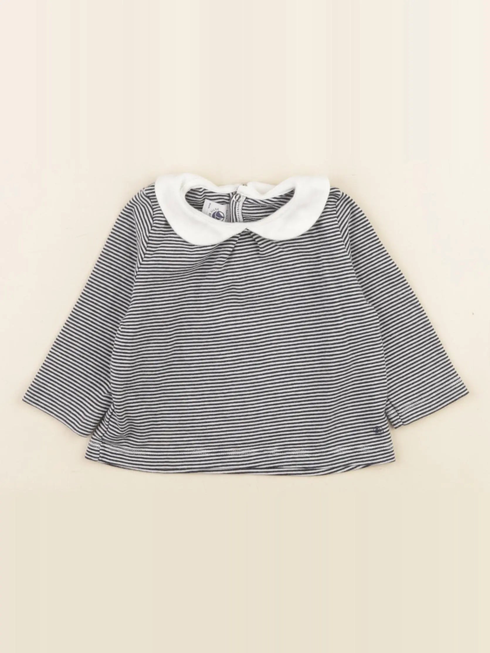 Petit Bateau - tee-shirt bleu - 6 mois