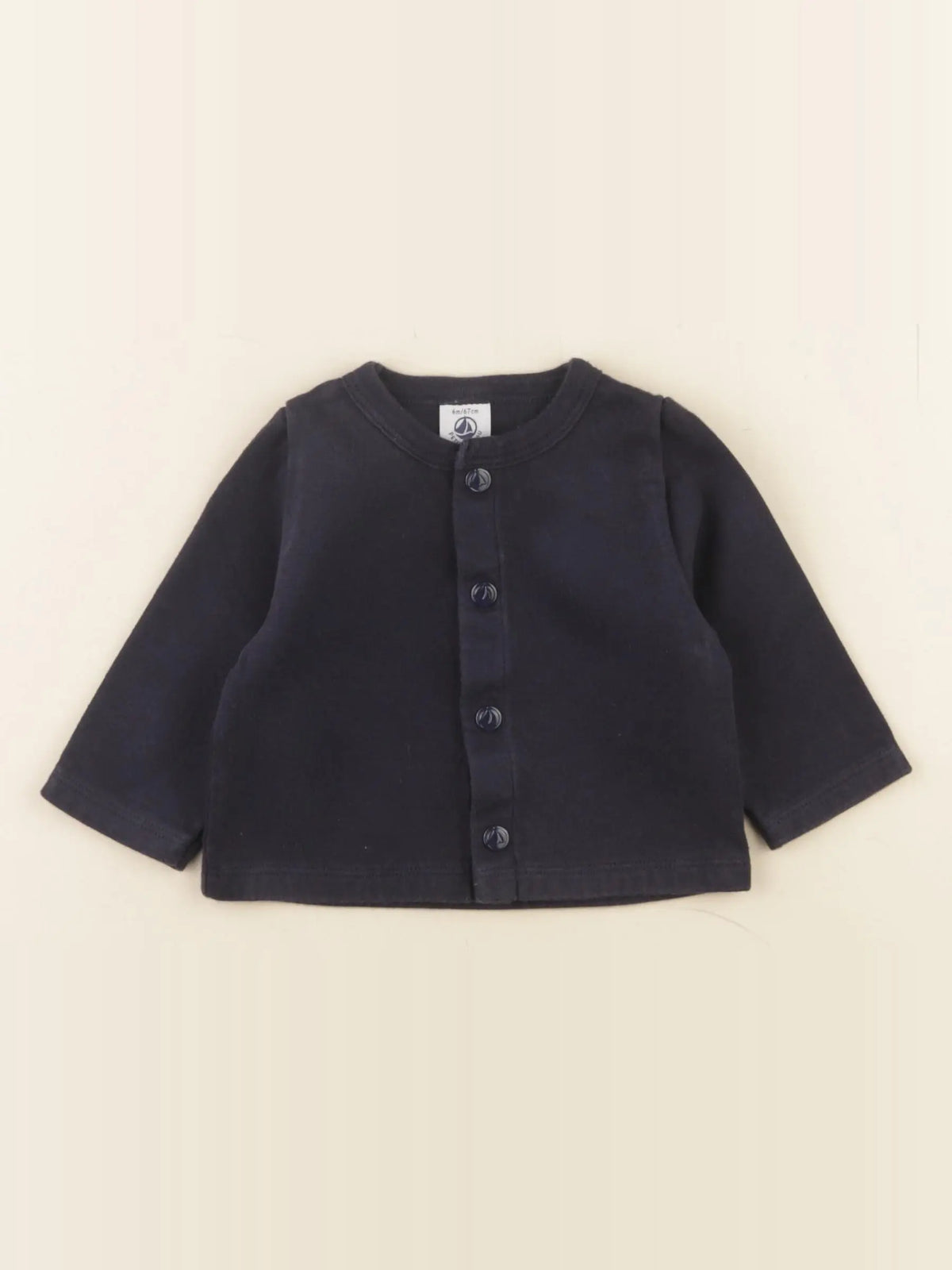 Petit Bateau - tee-shirt bleu - 6 mois
