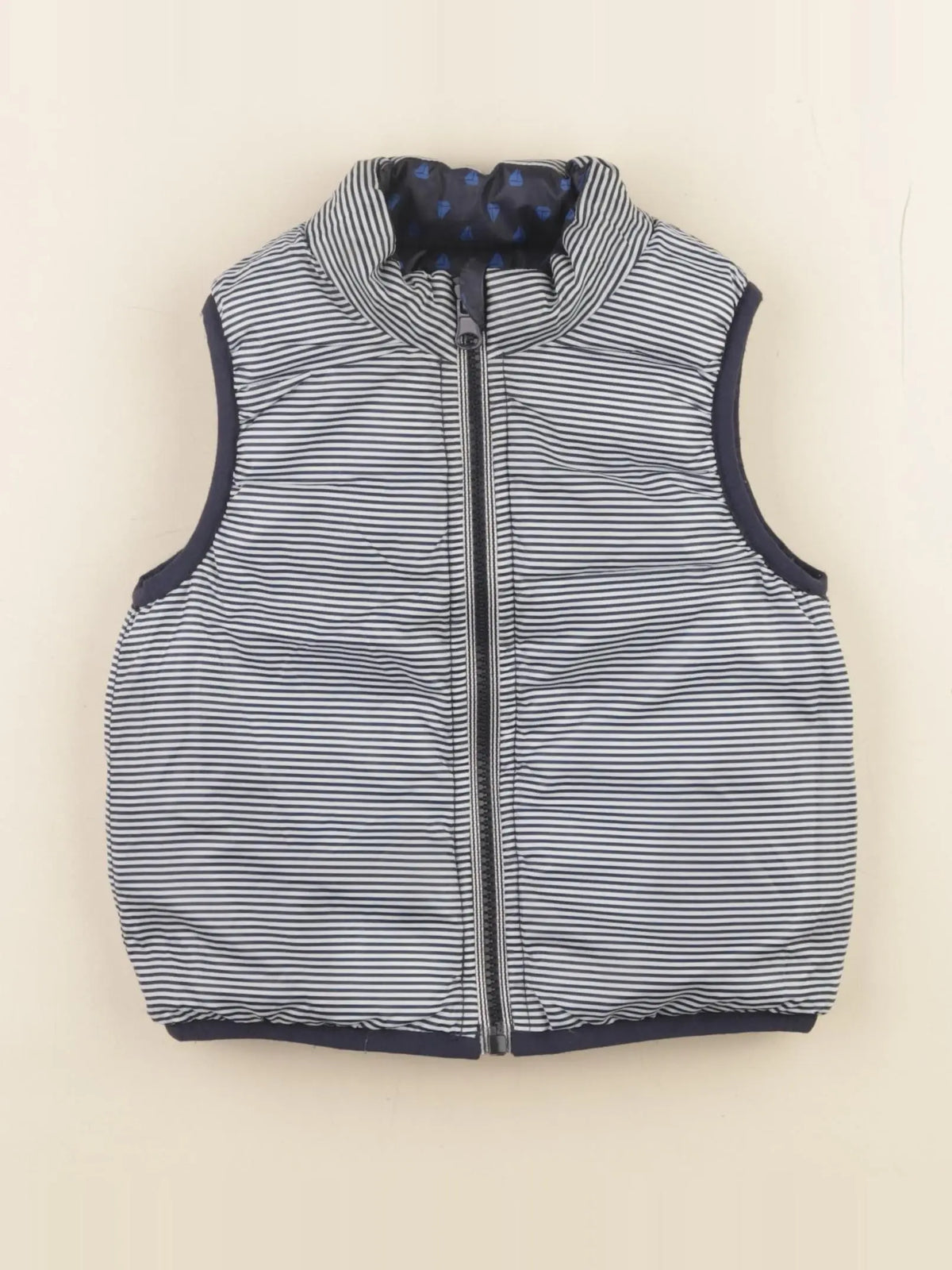 Petit Bateau - doudoune bleu - 12 mois