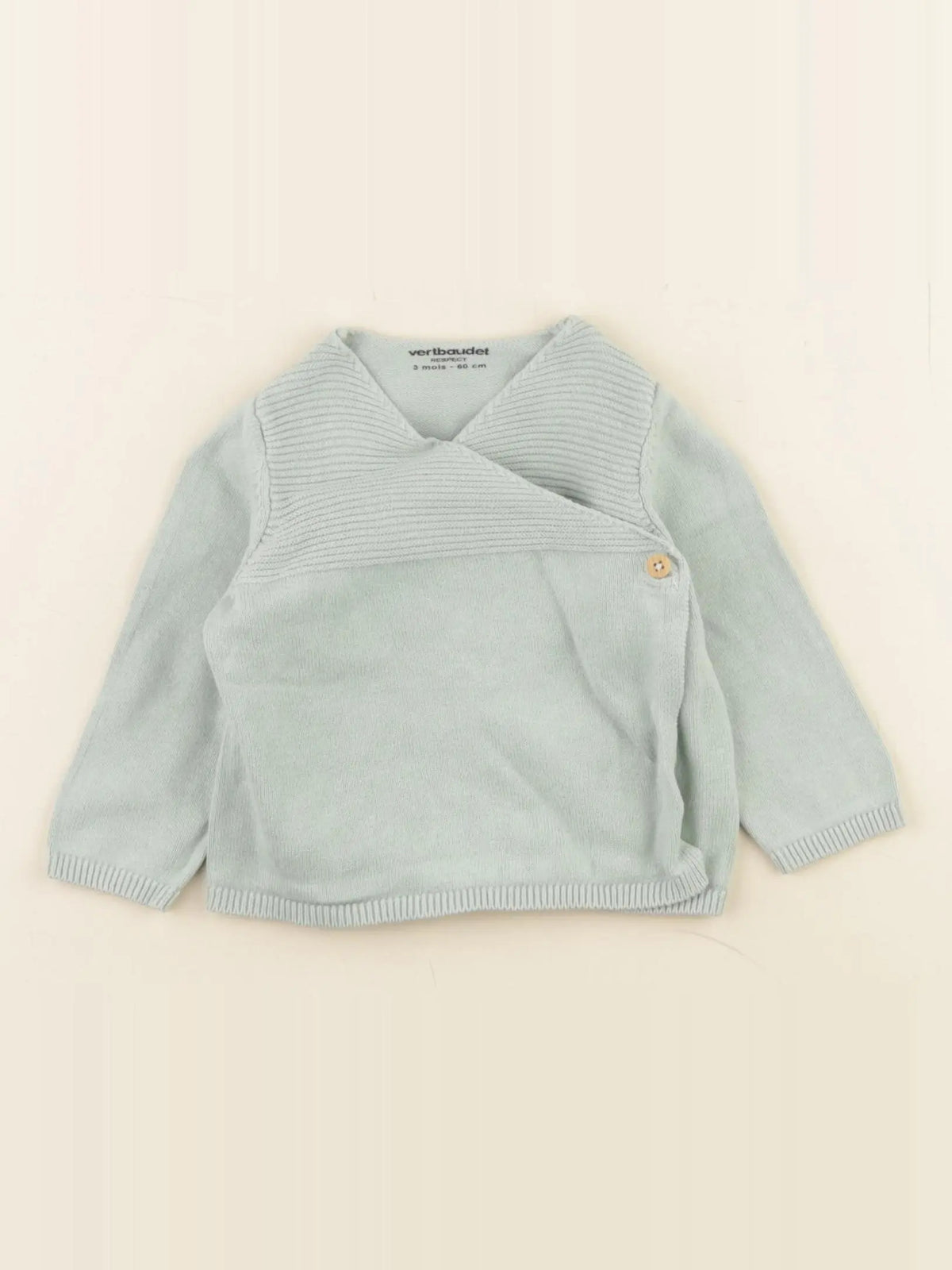 Vertbaudet - gilet vert - 3 mois