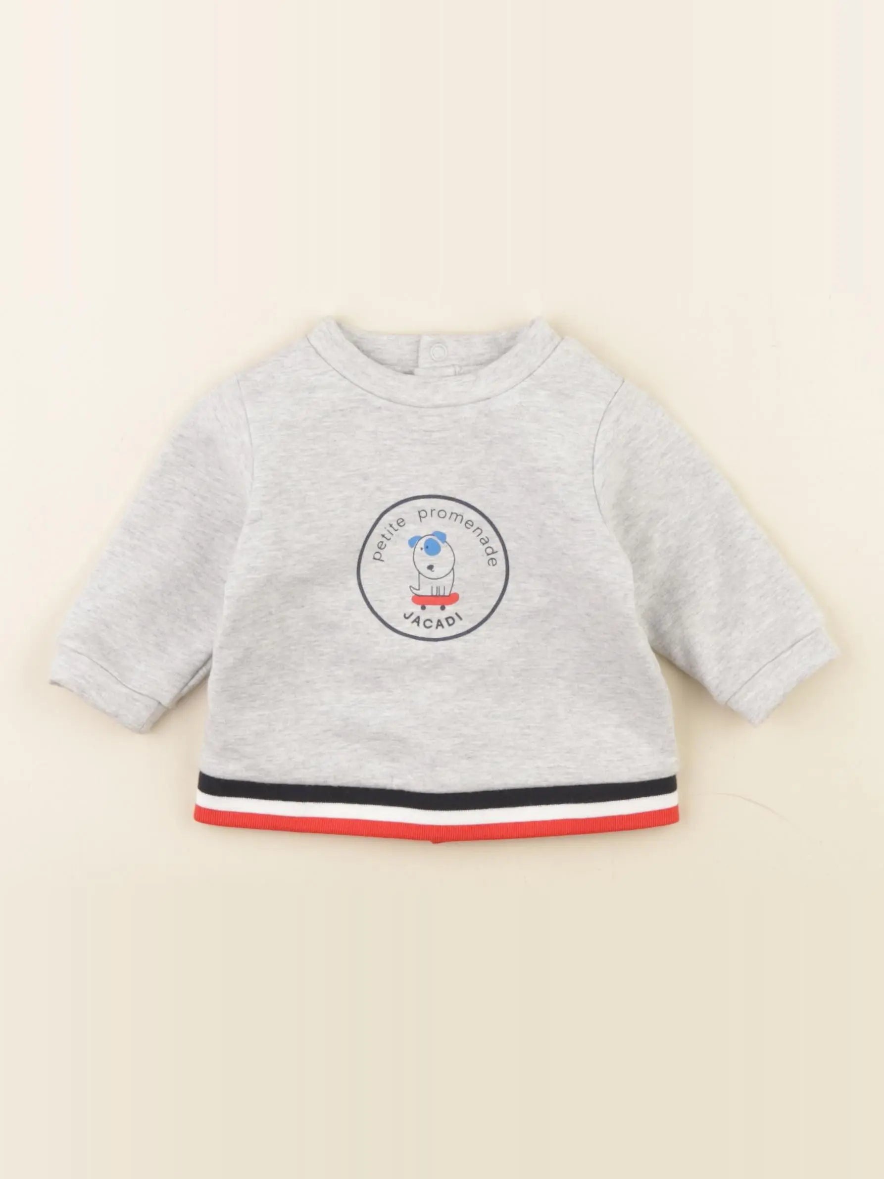 Jacadi - sweat gris - 3 mois