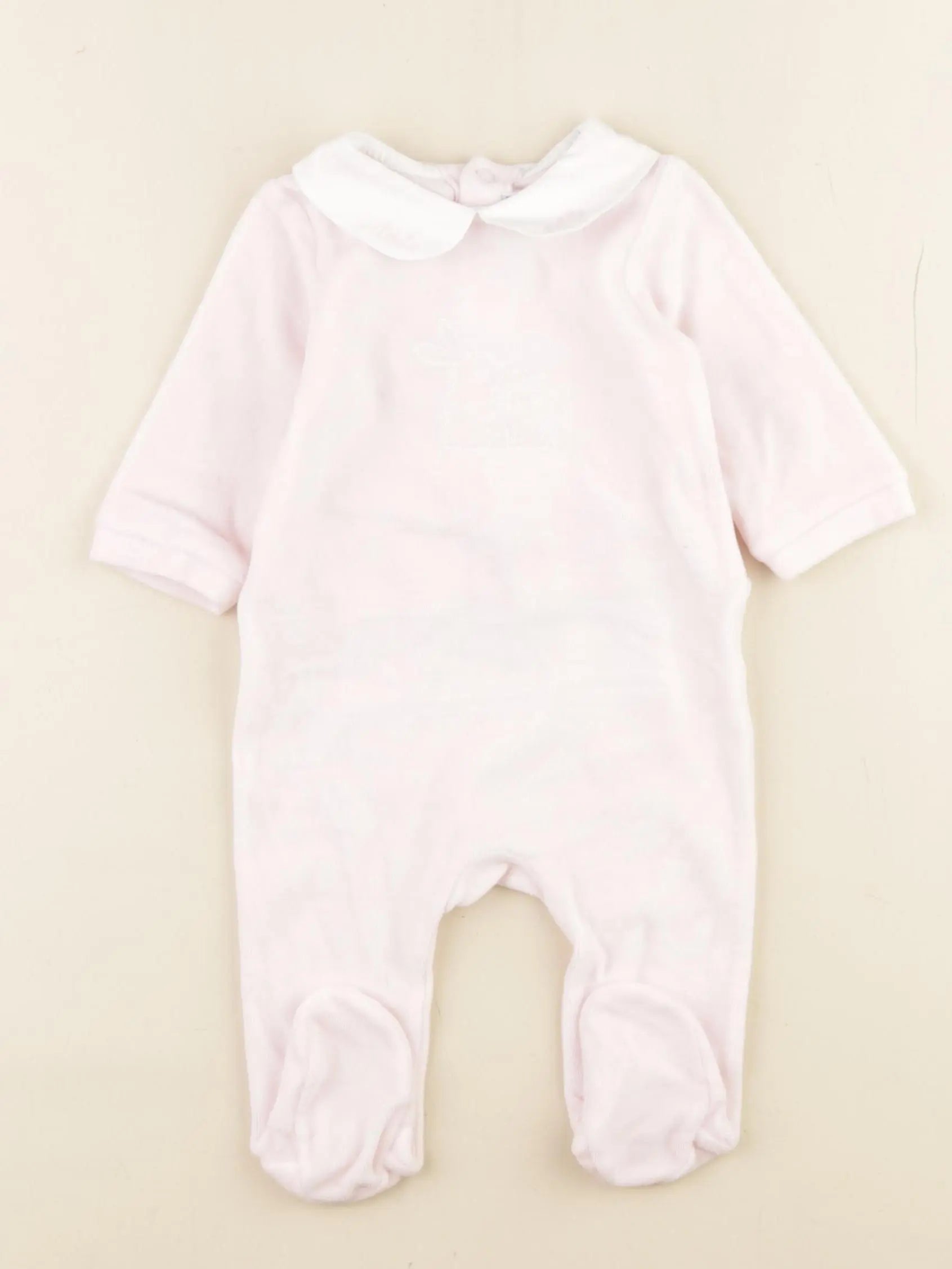 Jacadi - pyjama velours rose - 3 mois