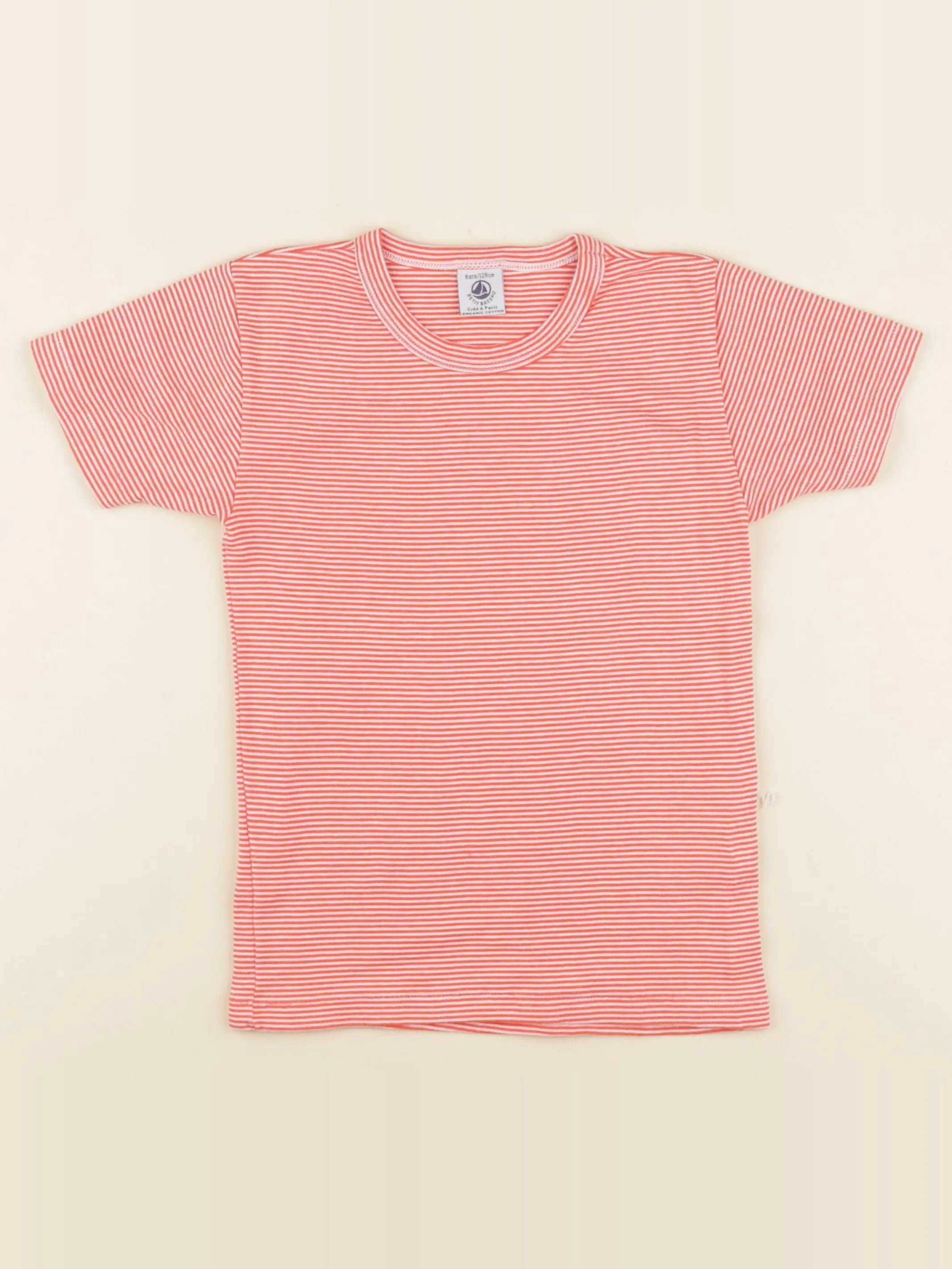 Petit Bateau - maillot de corps rouge - 8 ans