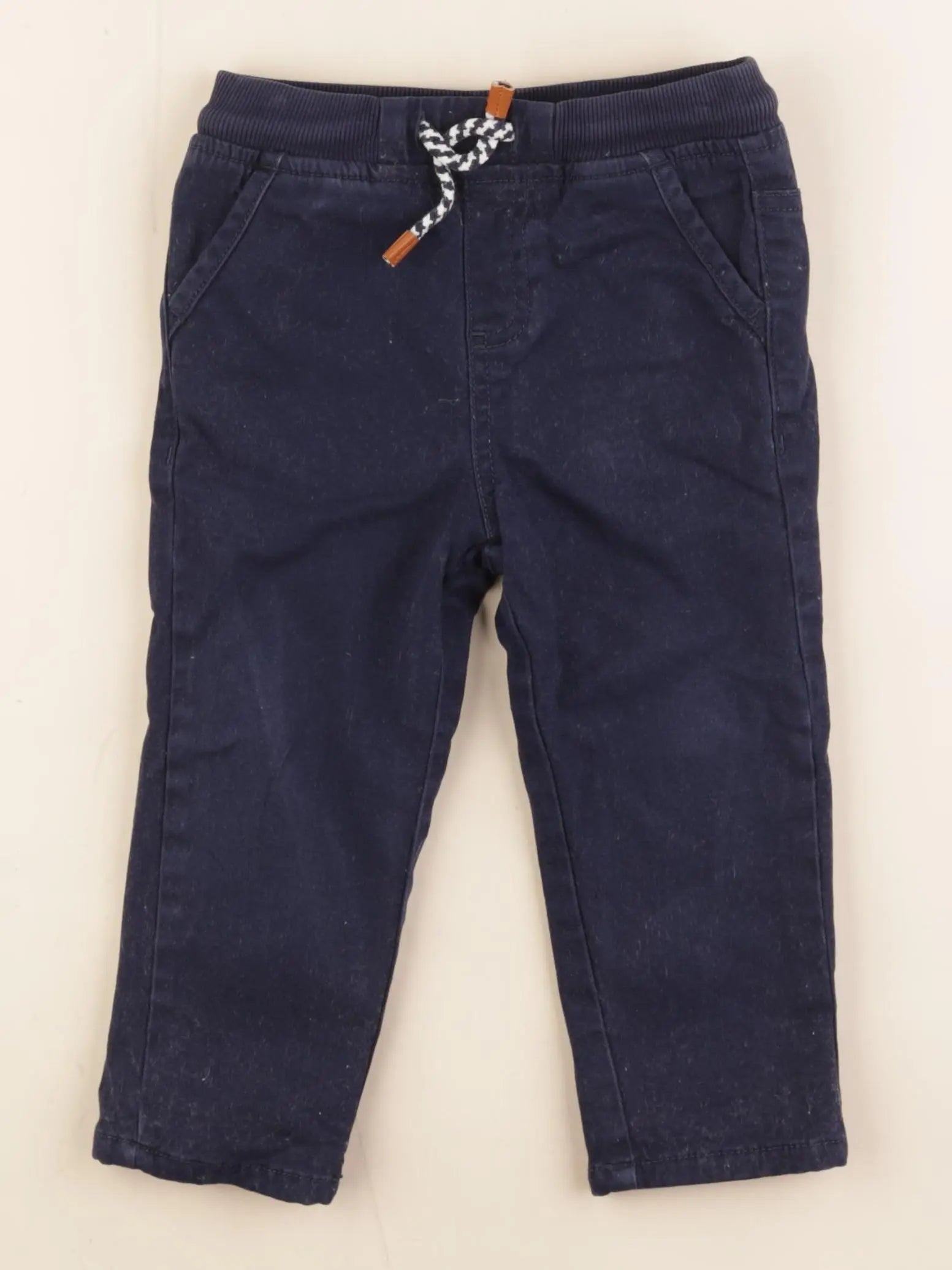Vertbaudet - pantalon doublé bleu - 24 mois