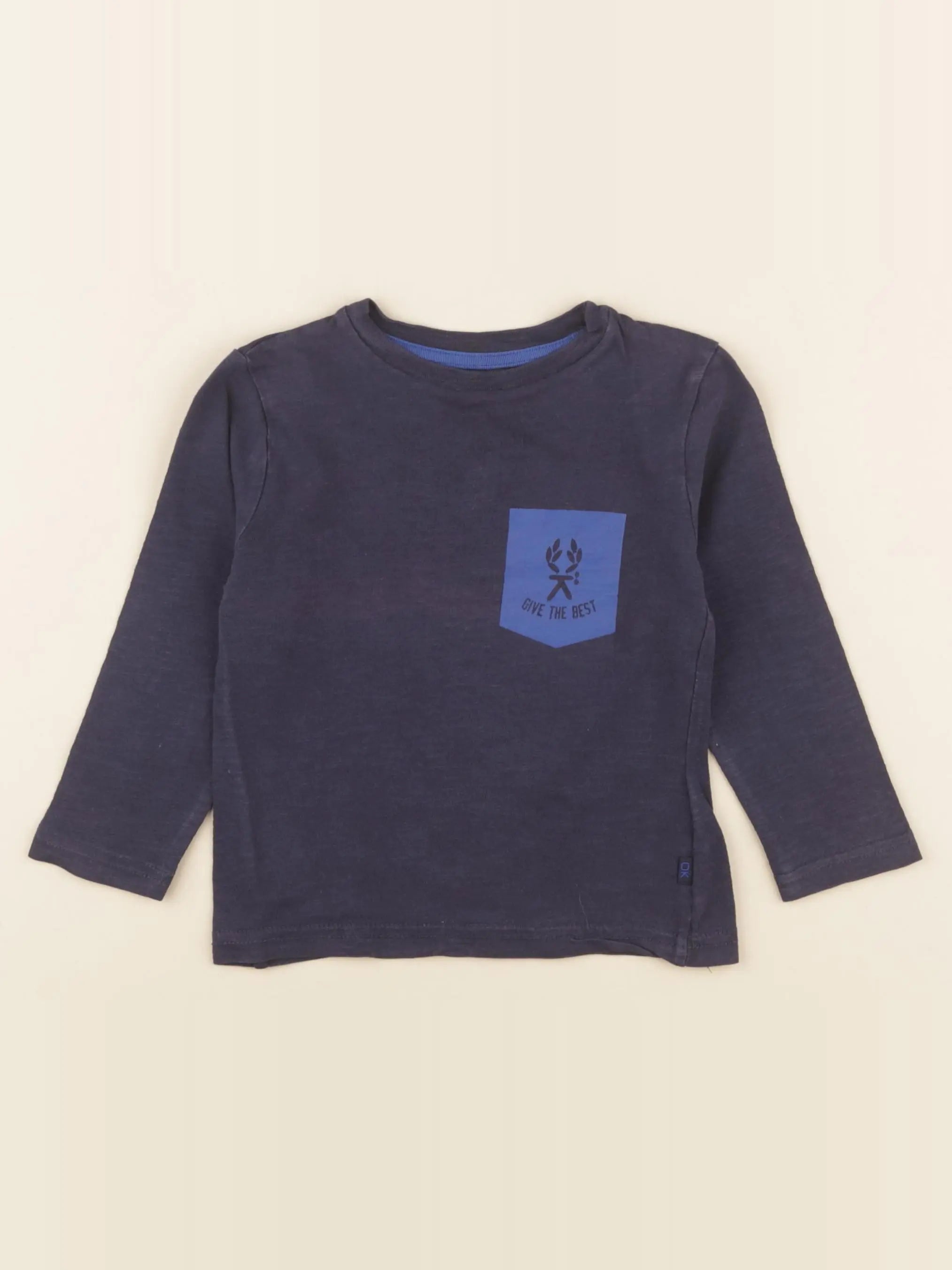 Okaidi - tee-shirt bleu - 2 ans