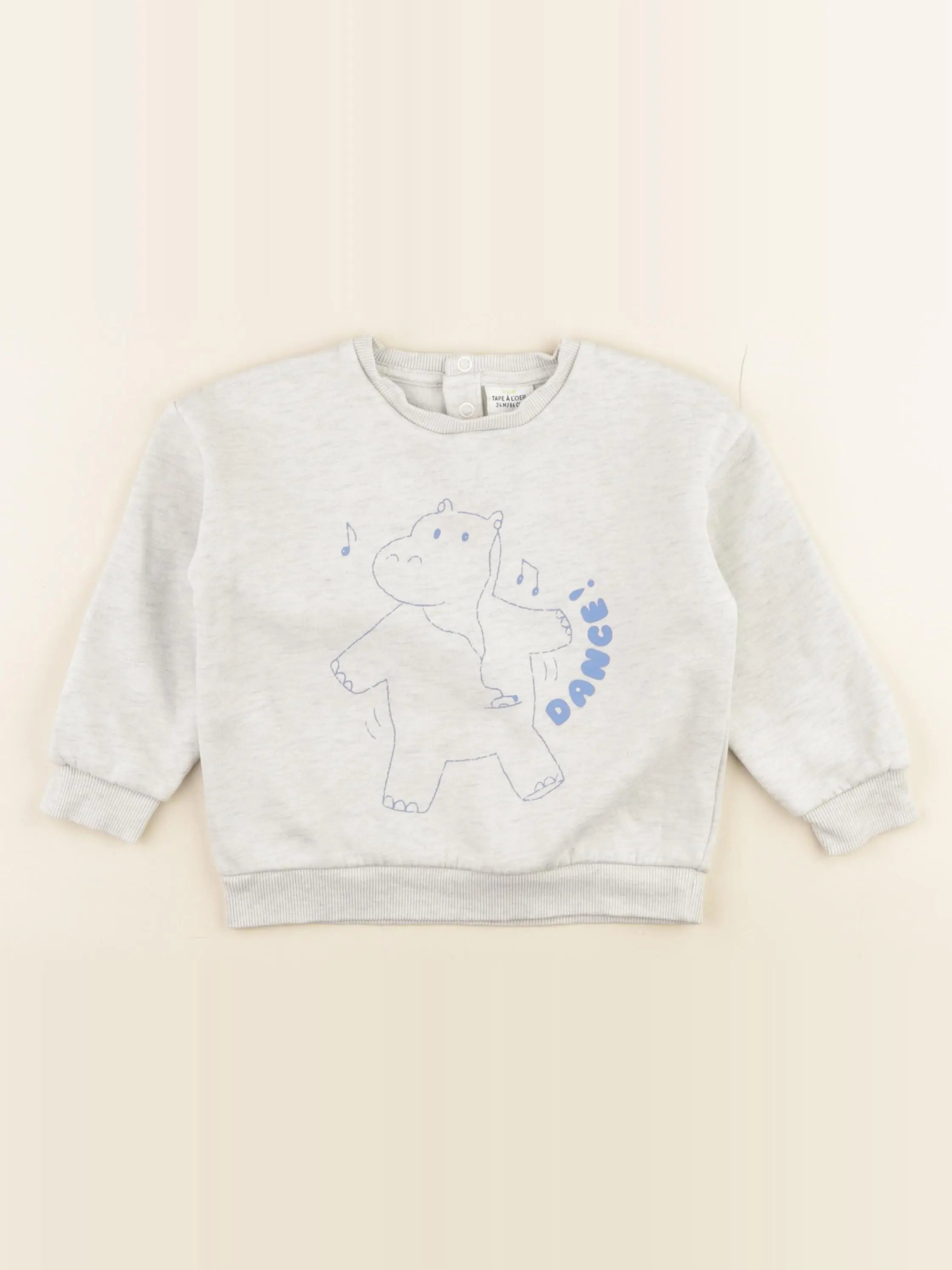 Tape à l'oeil - sweat gris - 24 mois