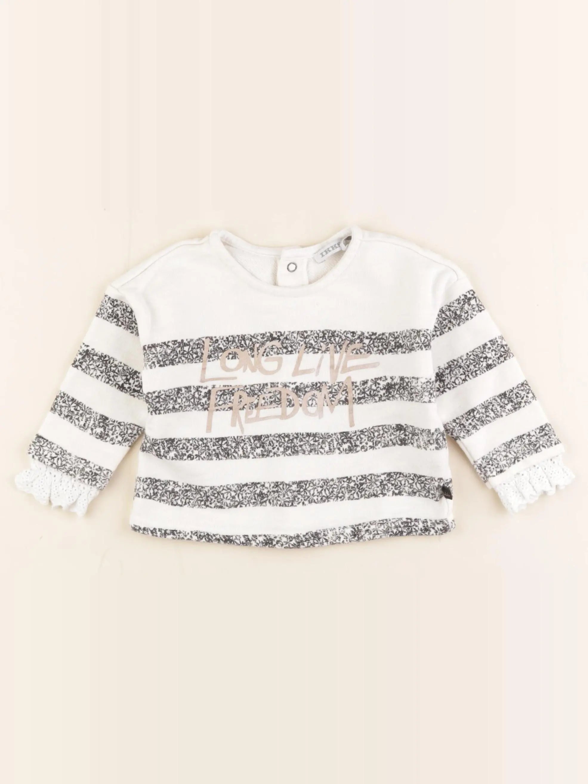 IKKS - pull blanc - 6 mois