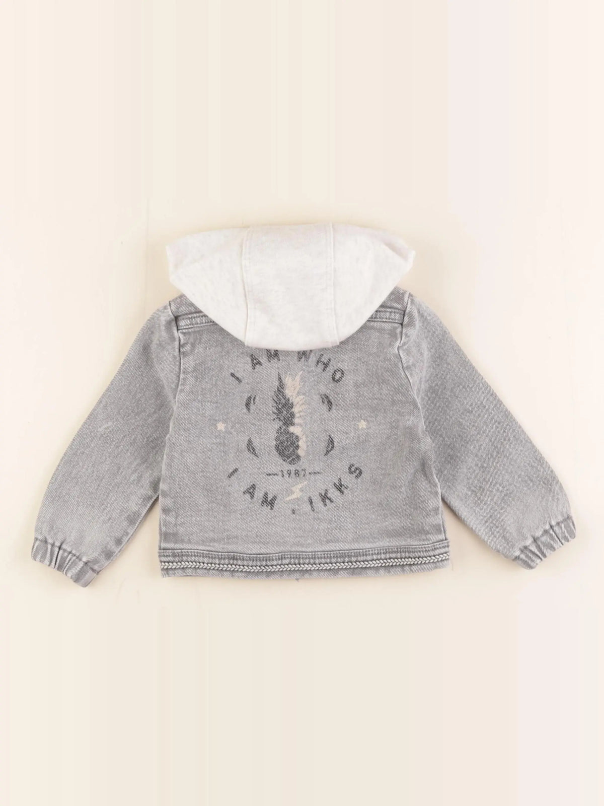 IKKS - veste imprimé au dos gris - 12 mois