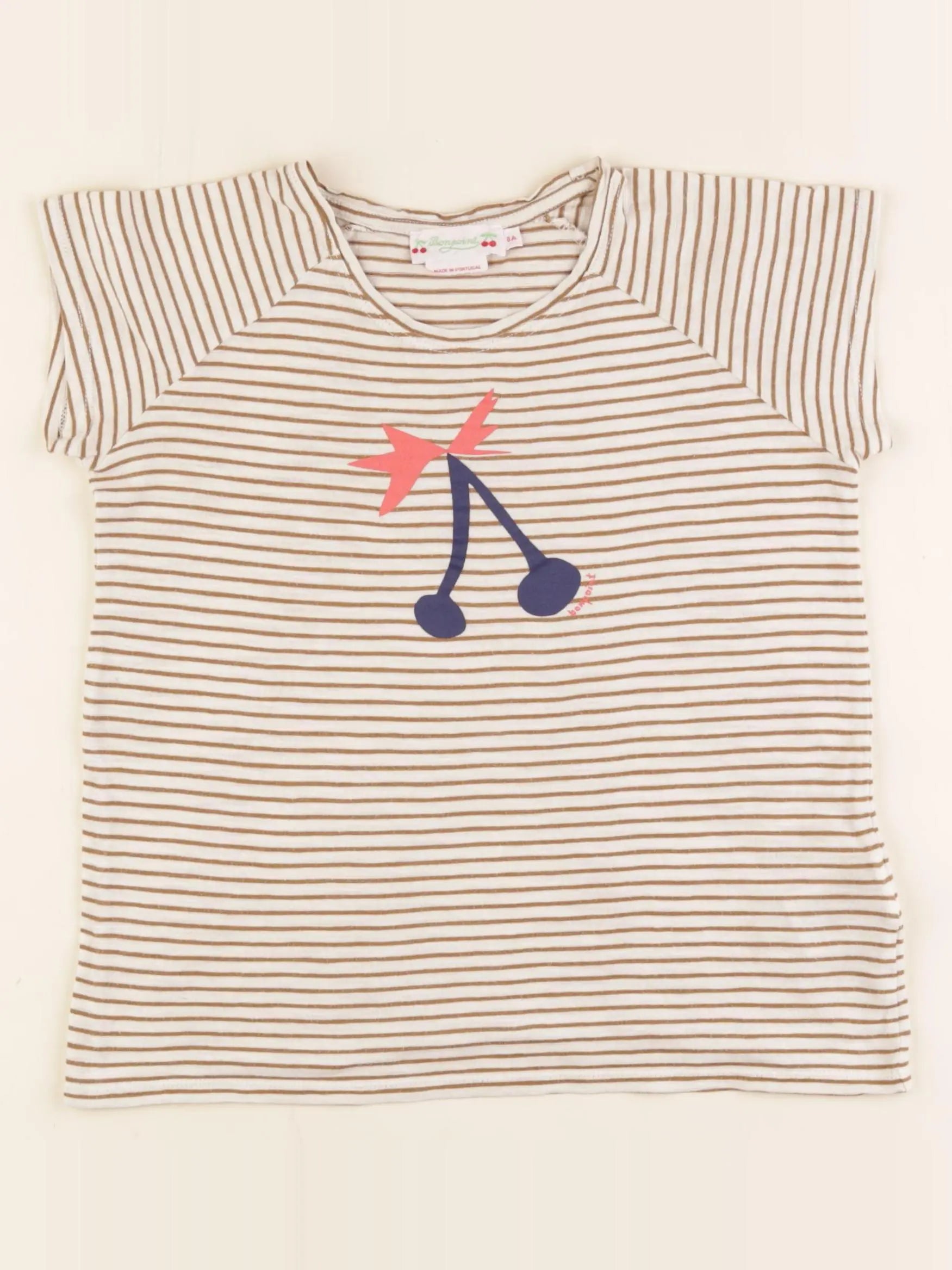 Bonpoint - tee-shirt marron - 8 ans