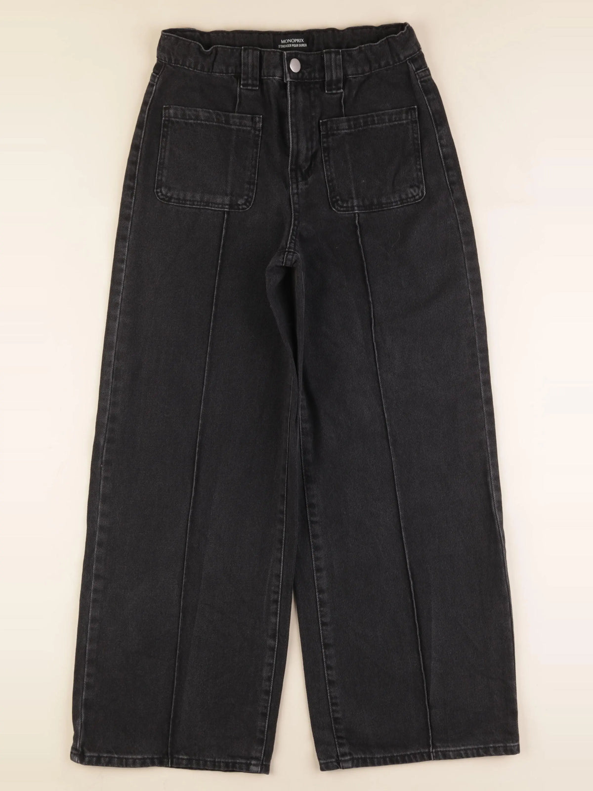 Monoprix - jean noir - 12 ans