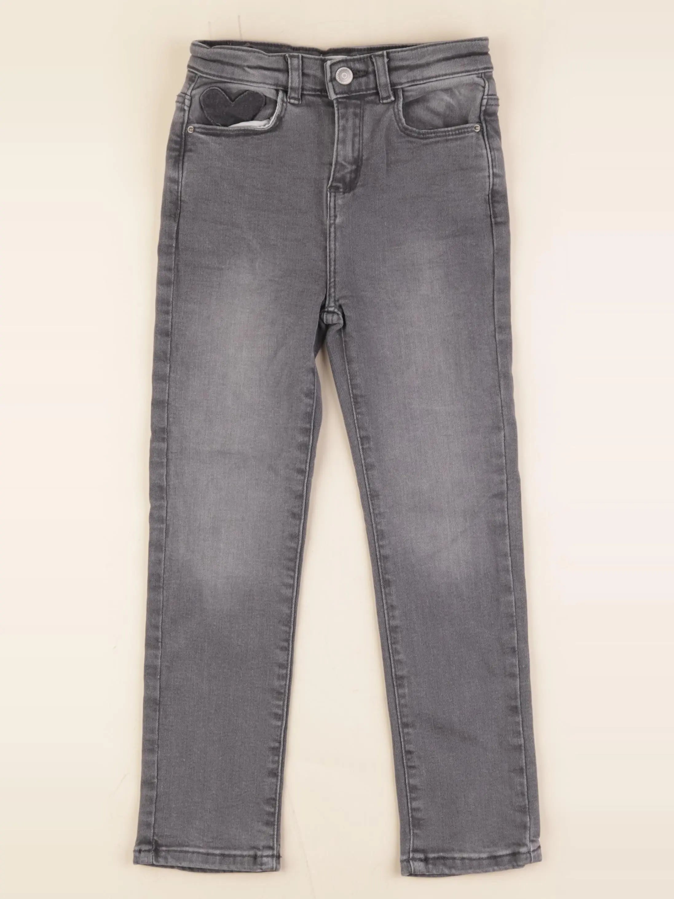 Vertbaudet - jean gris - 7 ans