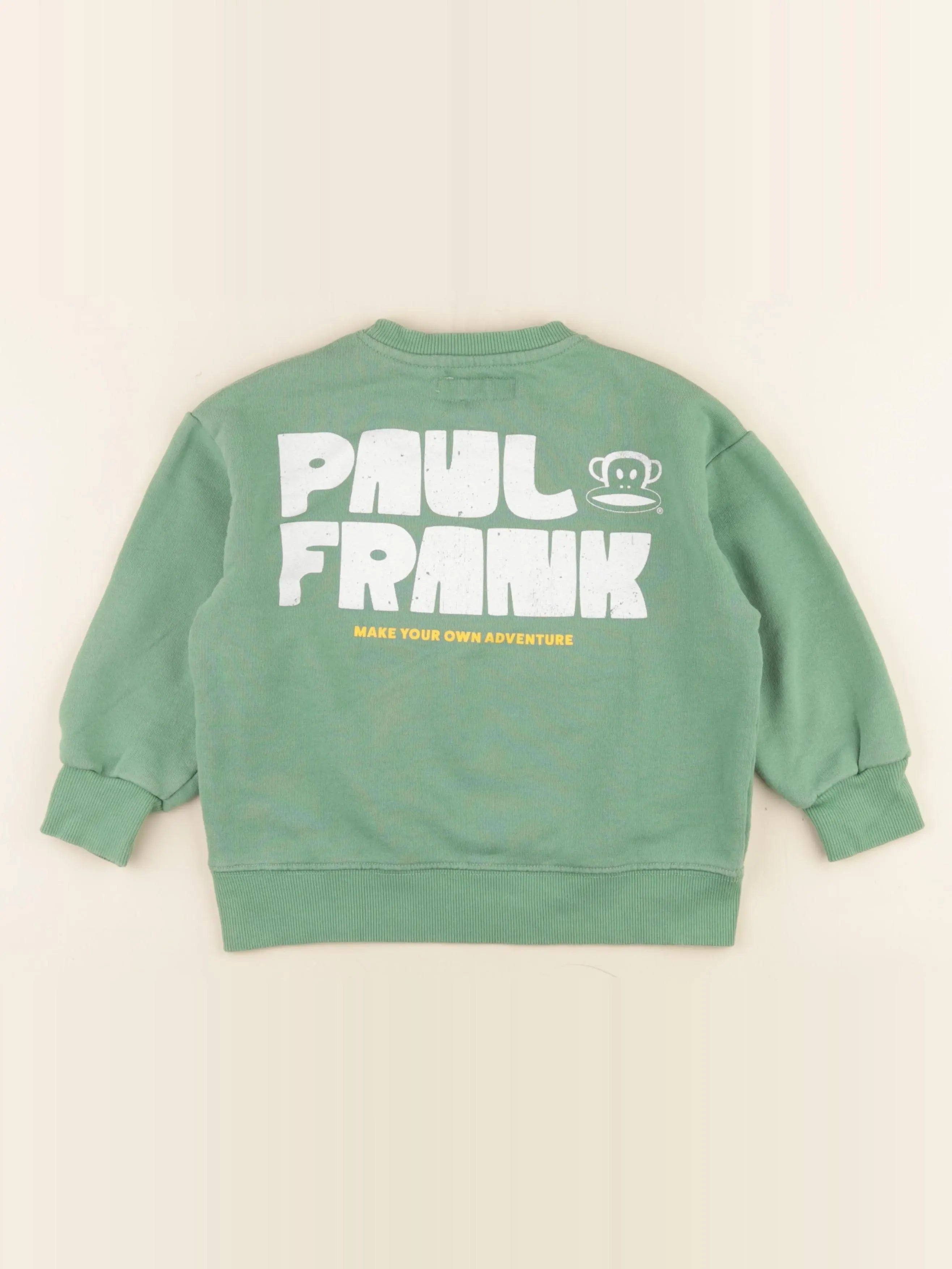 Zara - sweat imprimé au dos vert - 6/7 ans