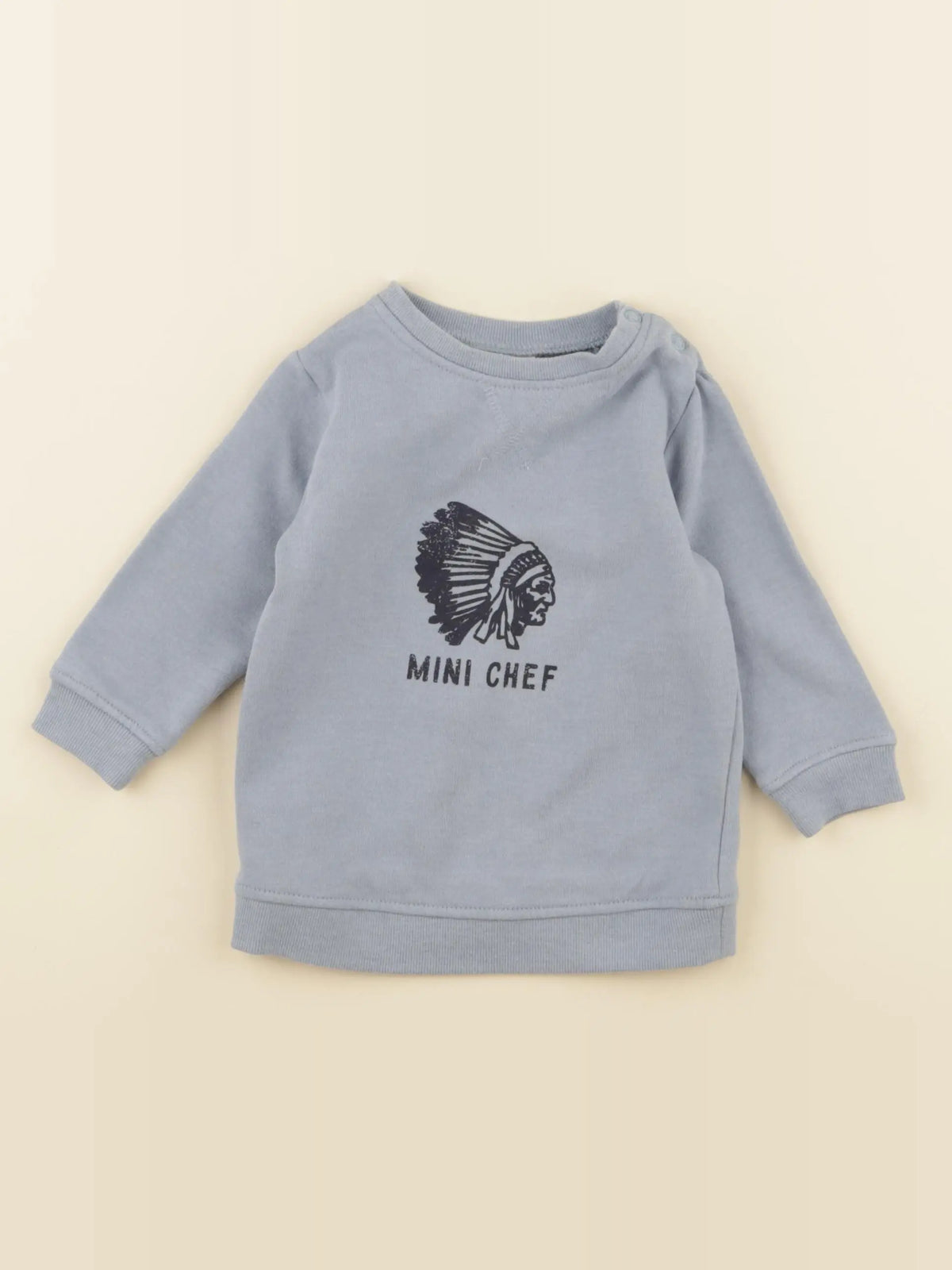 Tape à l'oeil - sweat bleu - 9 mois