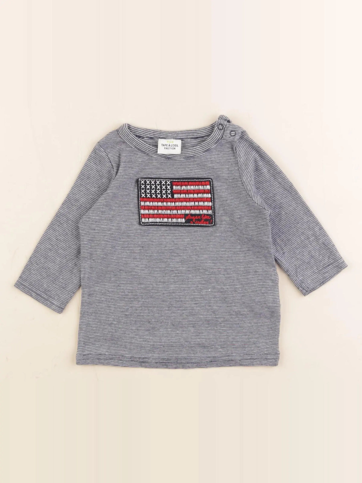 Tape à l'oeil - tee-shirt bleu - 9 mois