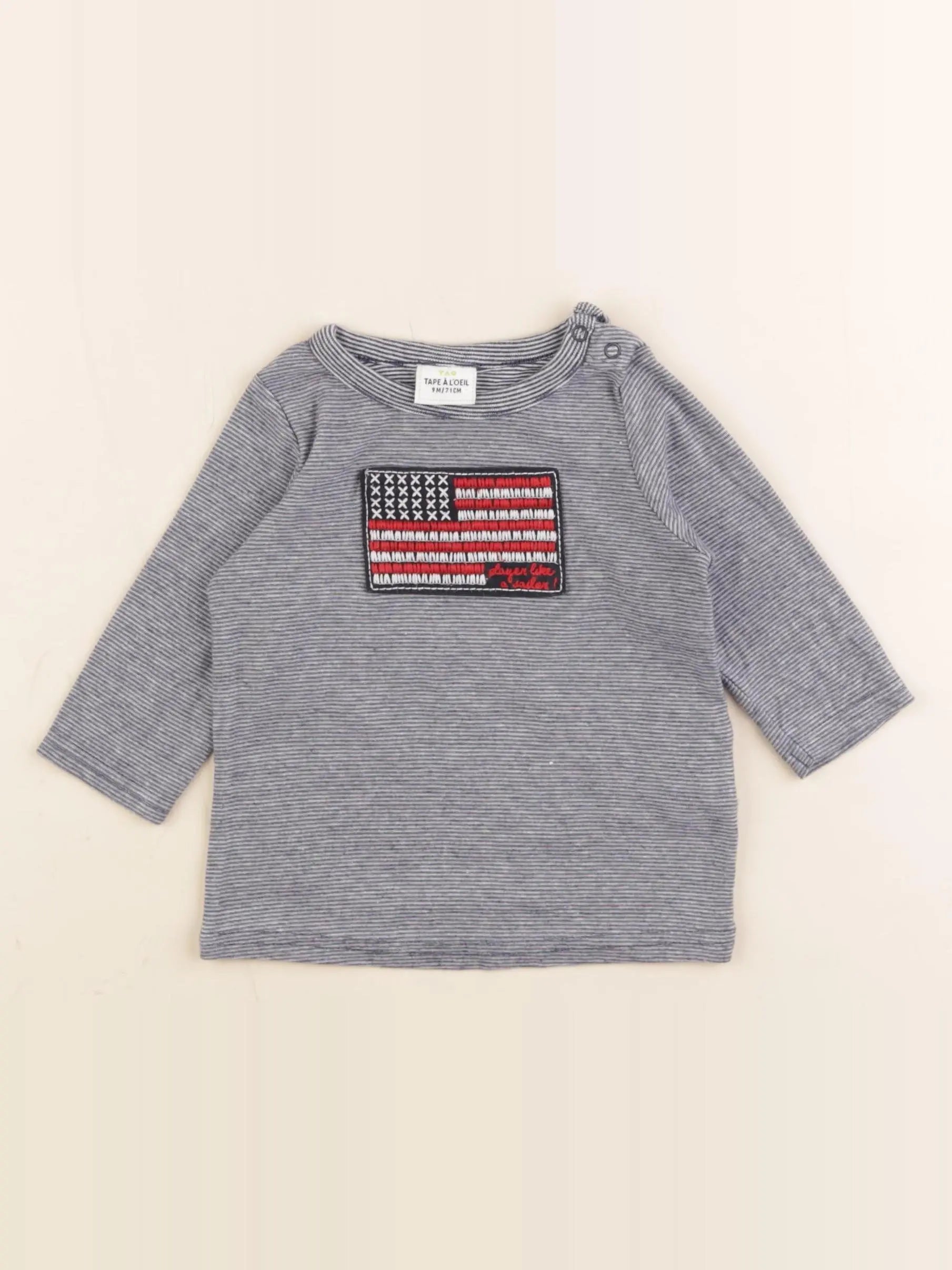 Tape à l'oeil - tee-shirt bleu - 9 mois