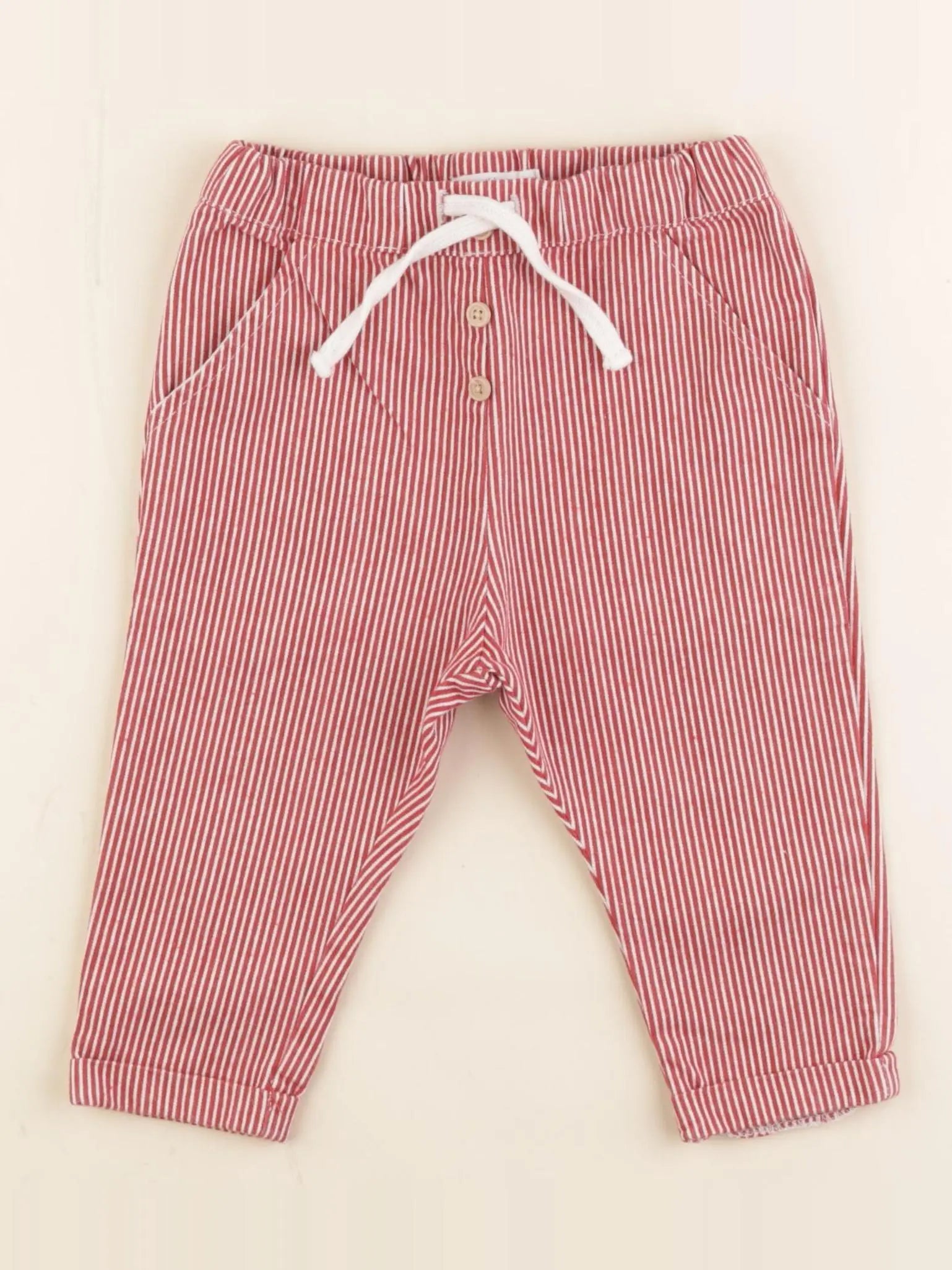 Boutchou - pantalon rouge - 12 mois