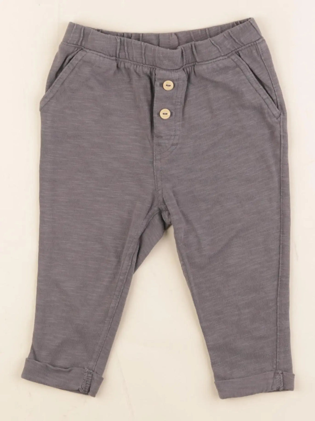 H&M - pantalon gris - 9/12 mois