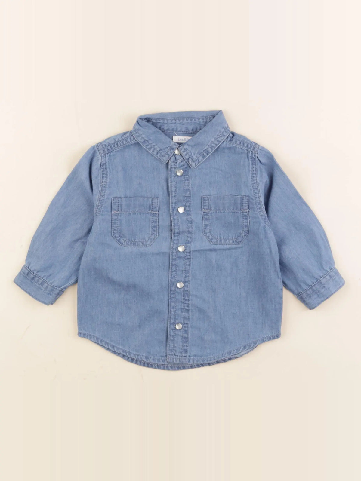 Boutchou - chemise bleu - 6 mois