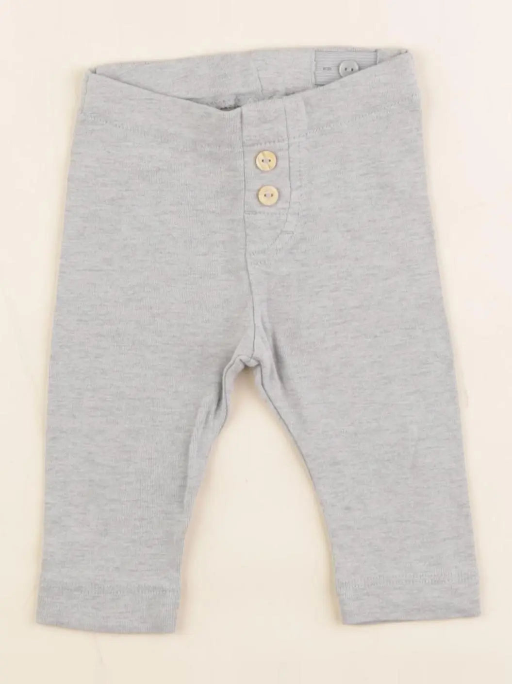 H&M - legging gris - 2/3 mois