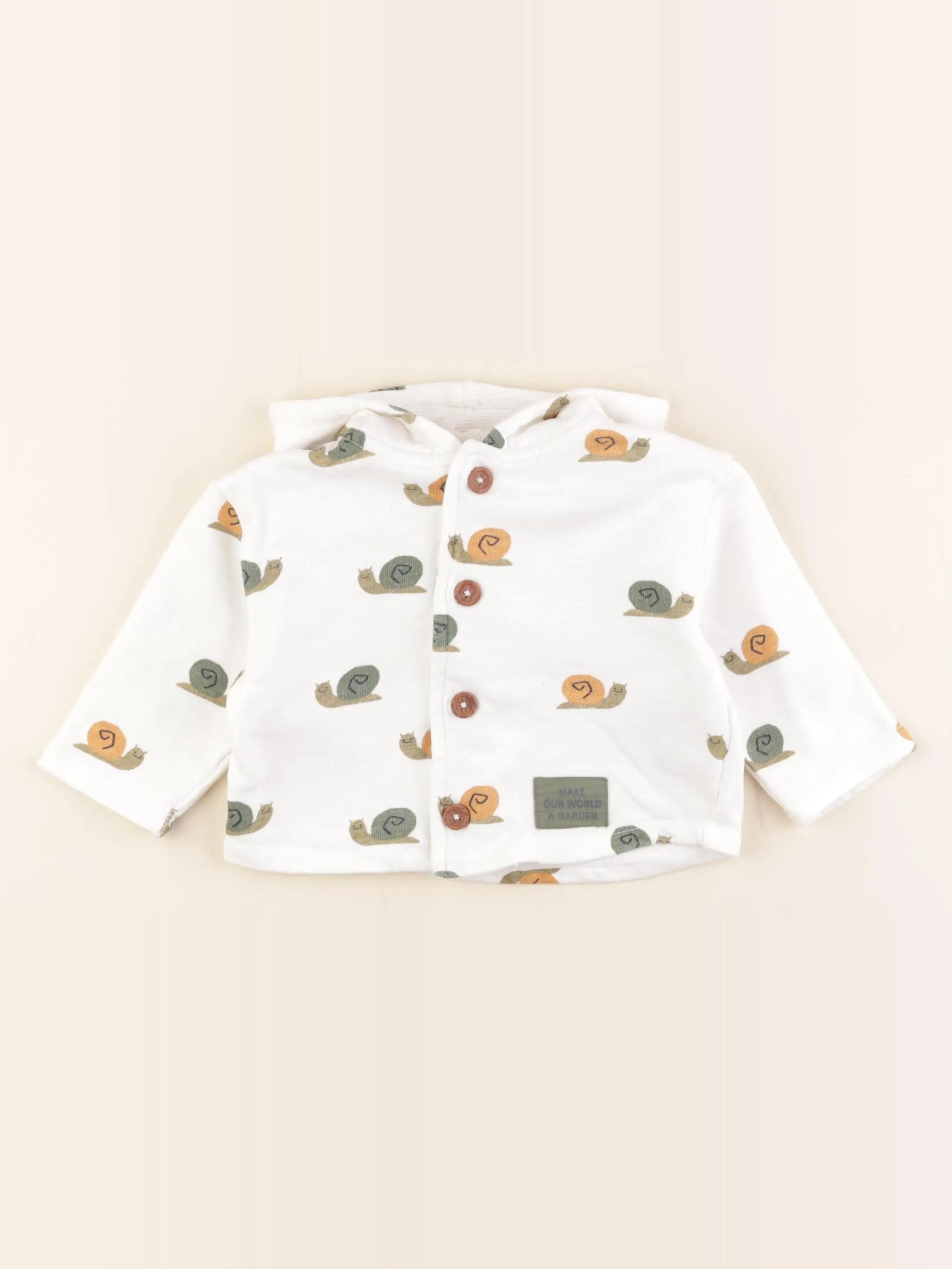 Boutchou - gilet blanc - 9 mois