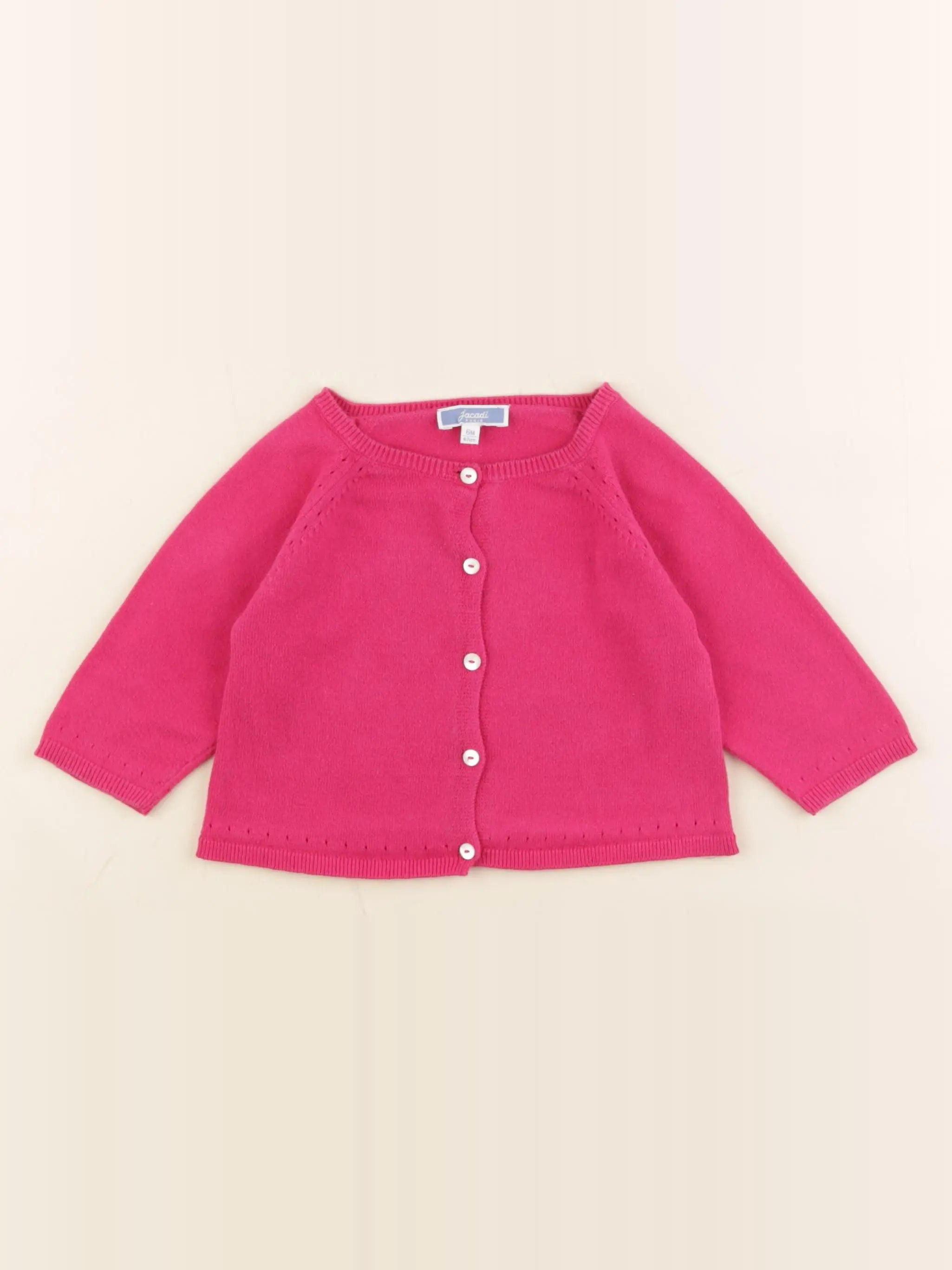 Jacadi - gilet rose - 6 mois