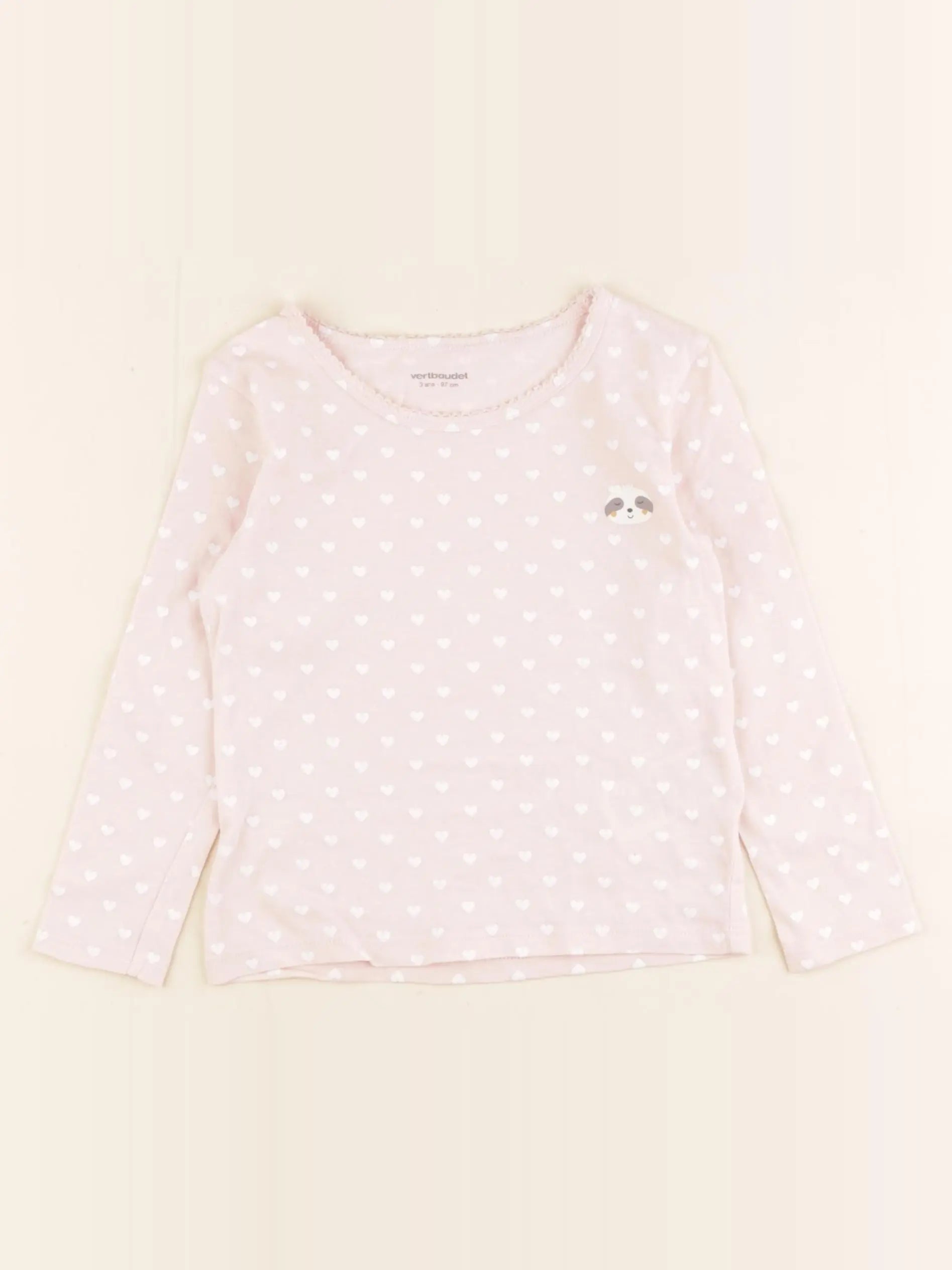 Vertbaudet - maillot de corps rose - 3 ans