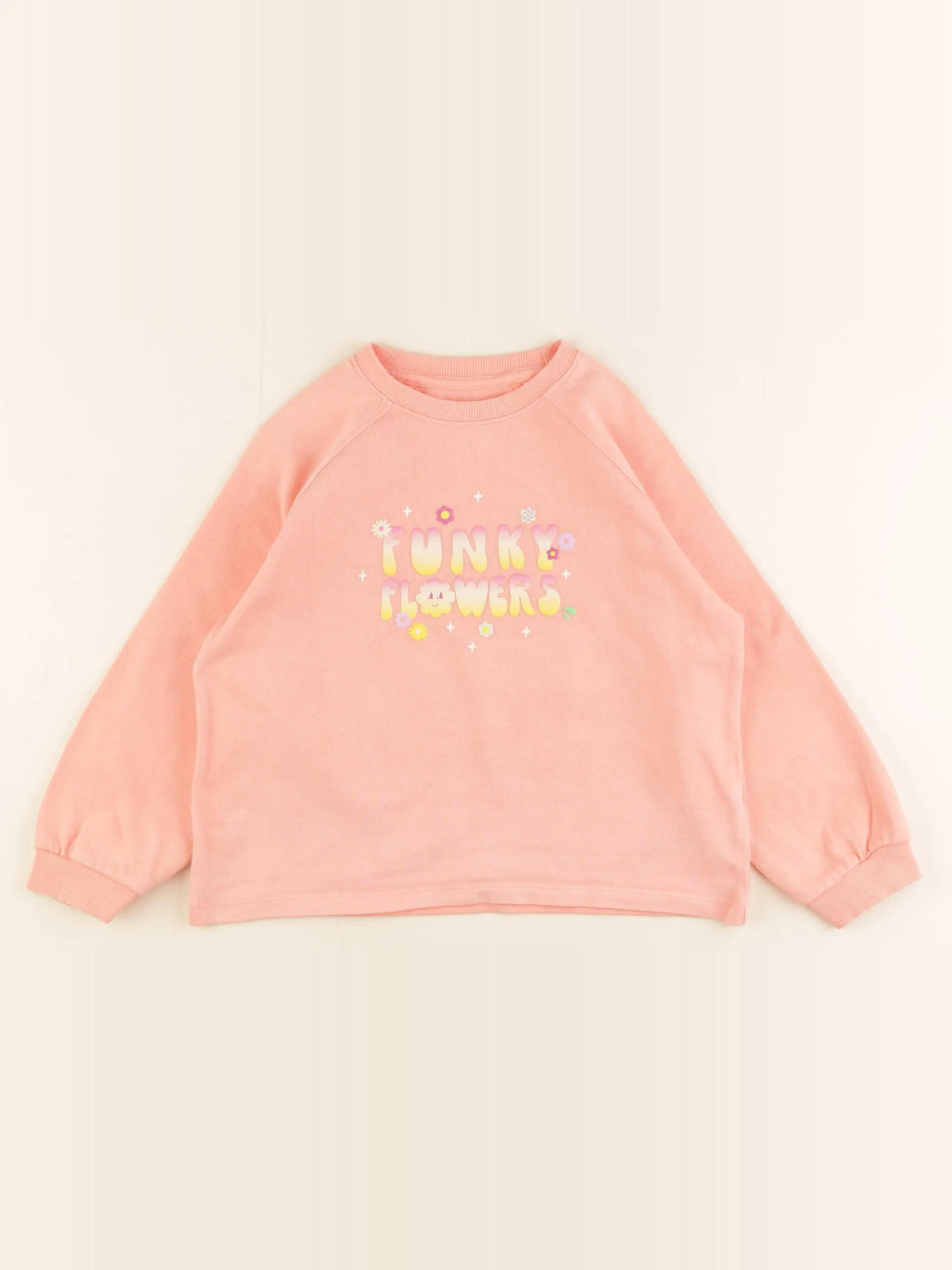 Vertbaudet - sweat orange - 6 ans