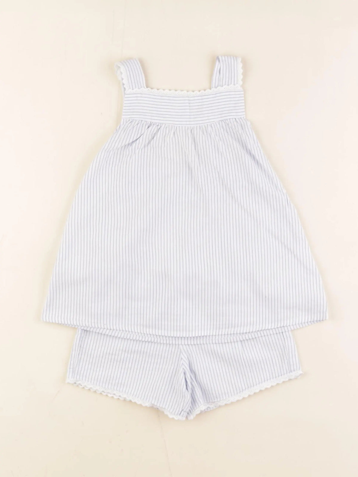 Vertbaudet - pyjama coton blanc, bleu - 3 ans