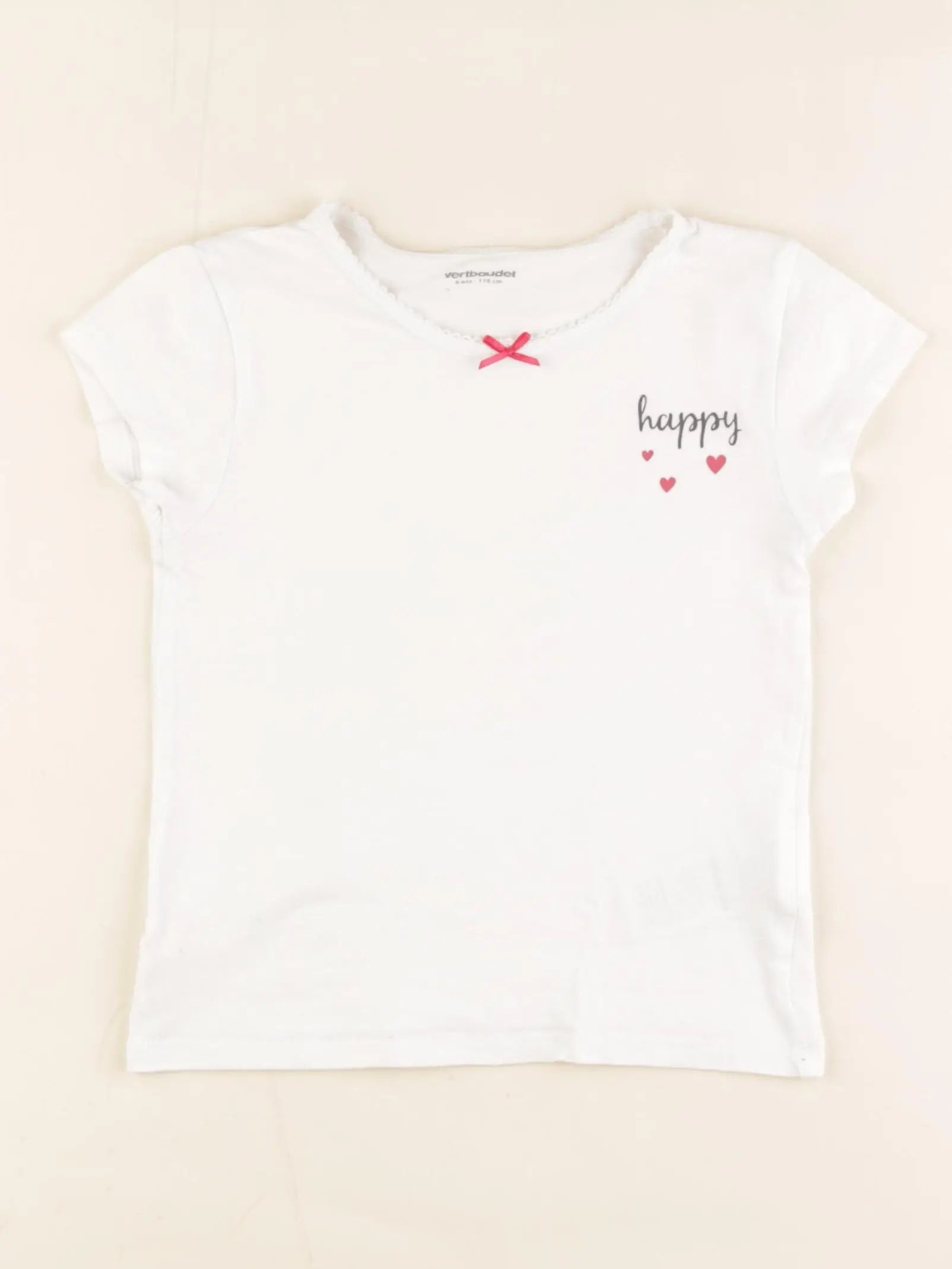 Vertbaudet - maillot de corps blanc - 6 ans