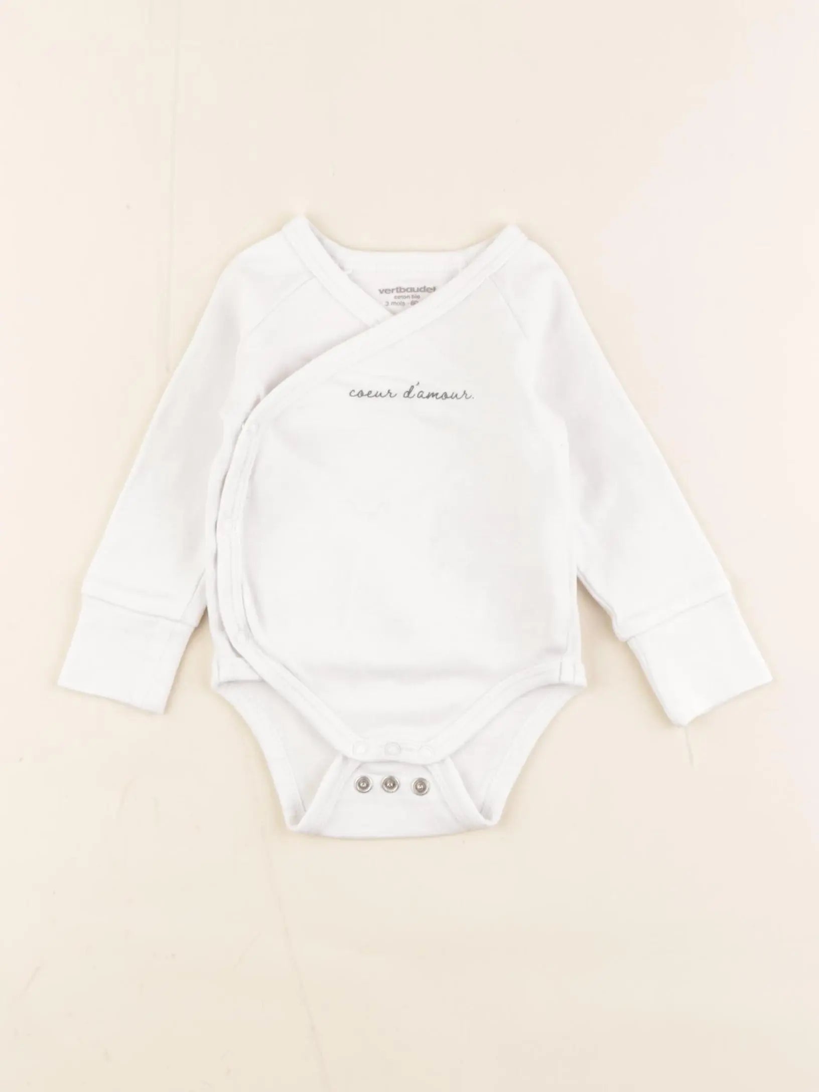 Vertbaudet - body blanc - 3 mois