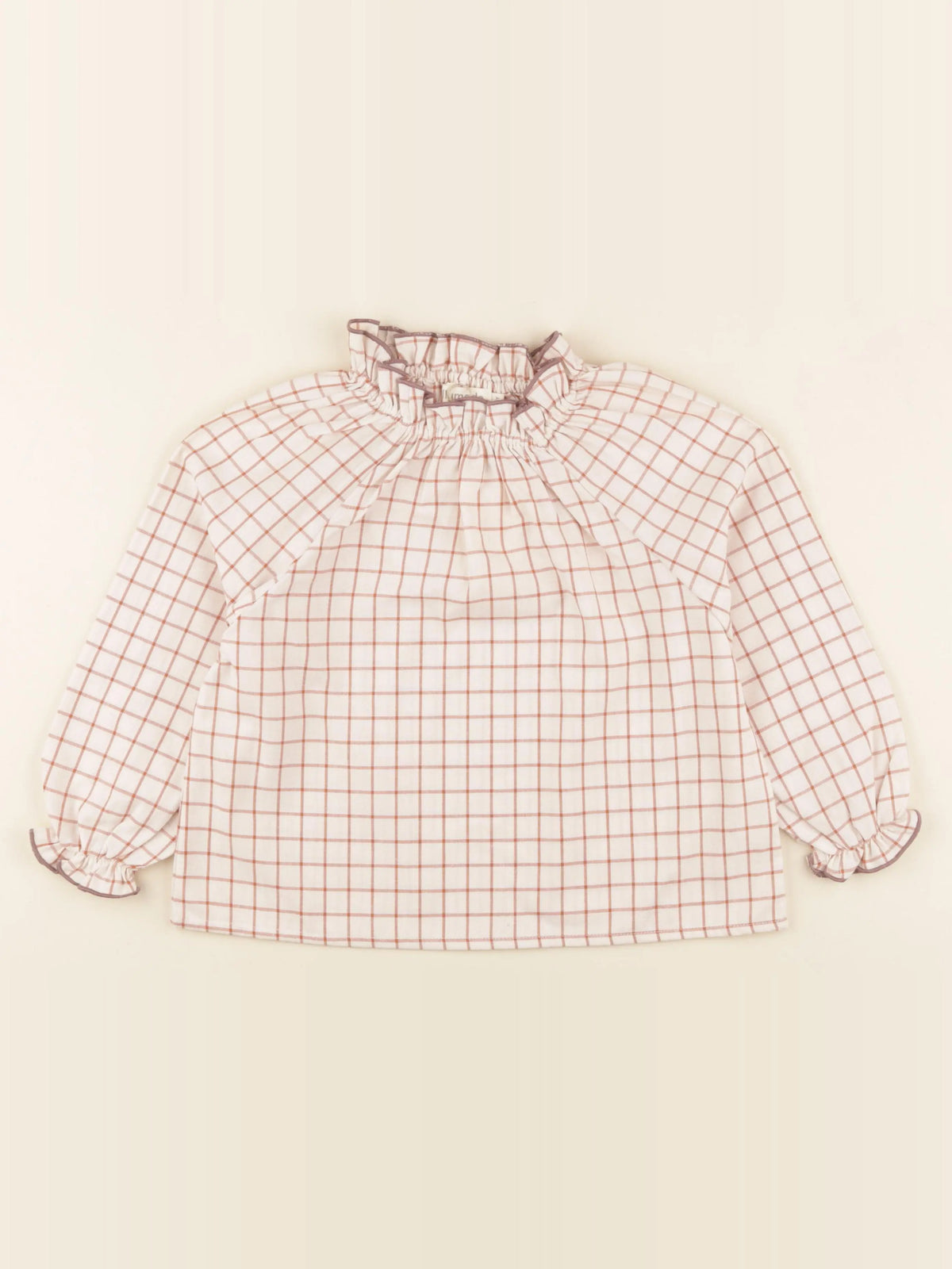 Blouse beige, marron