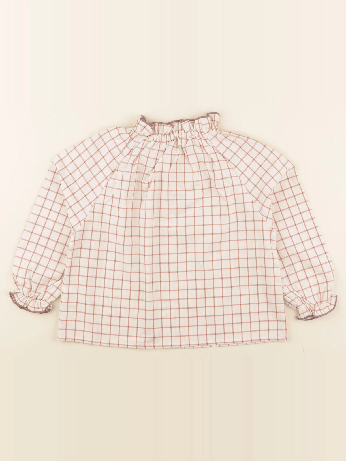 Blouse beige, marron