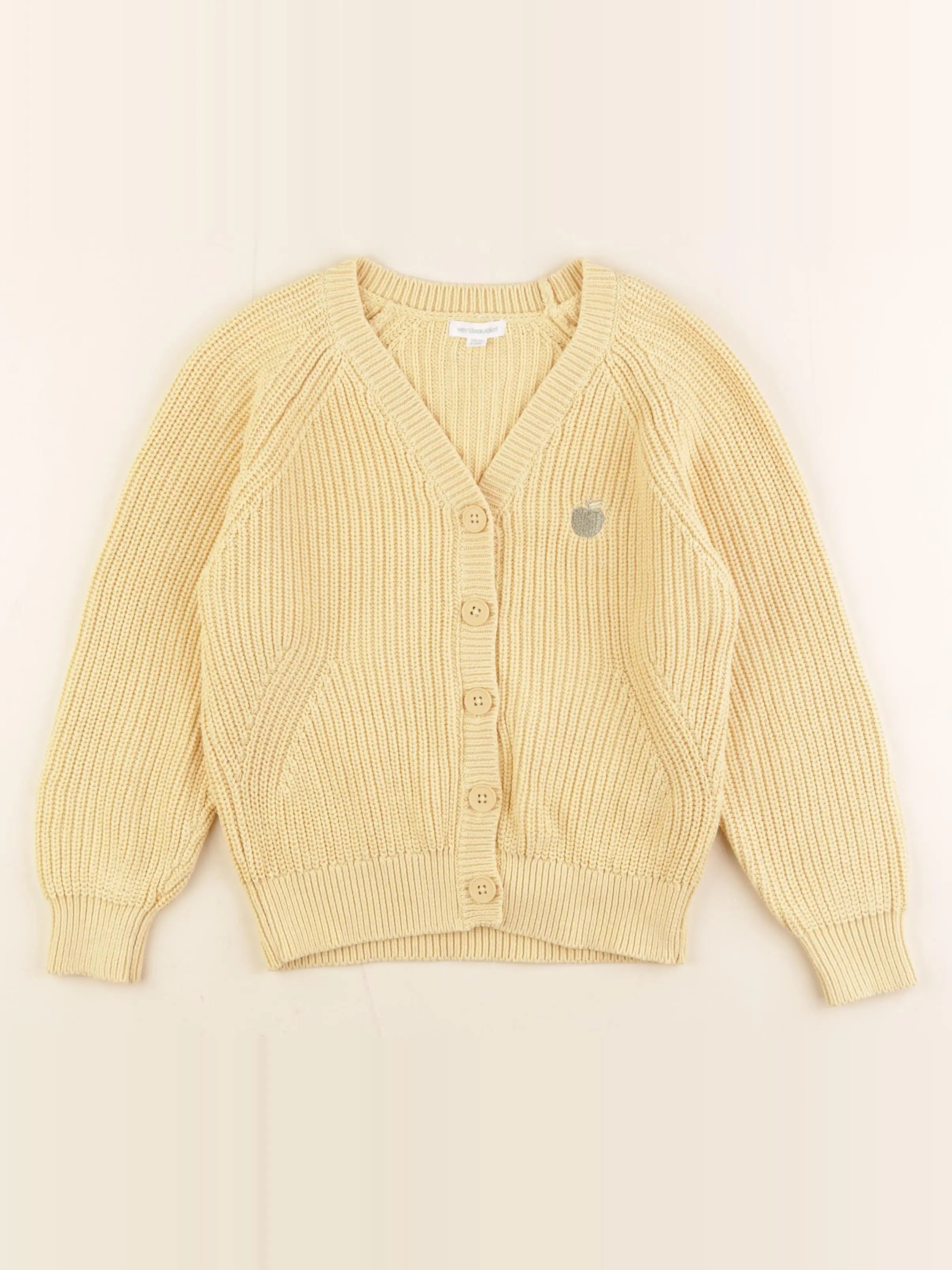 Vertbaudet - gilet jaune - 8 ans