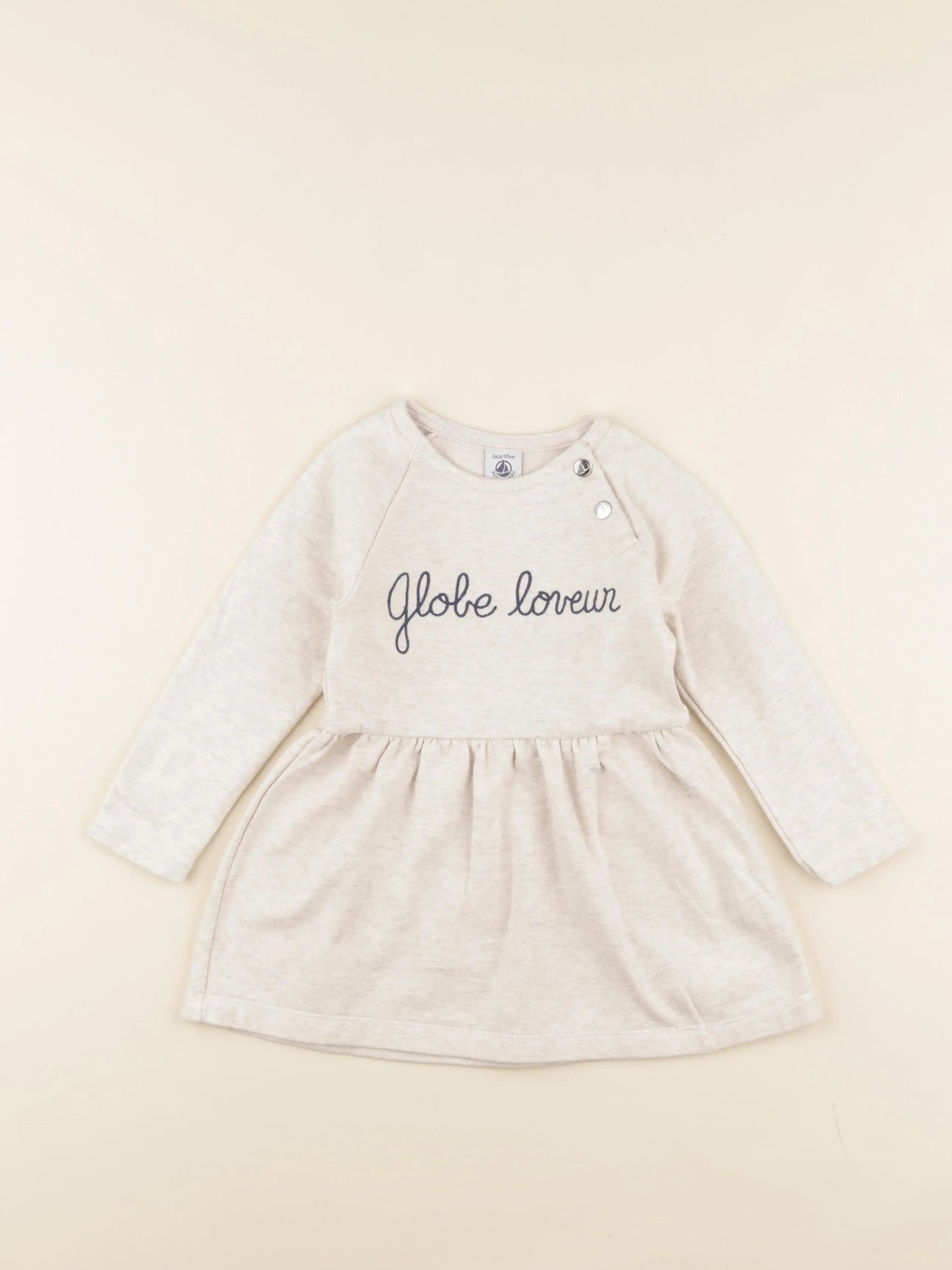 Petit Bateau - robe marron - 3 ans