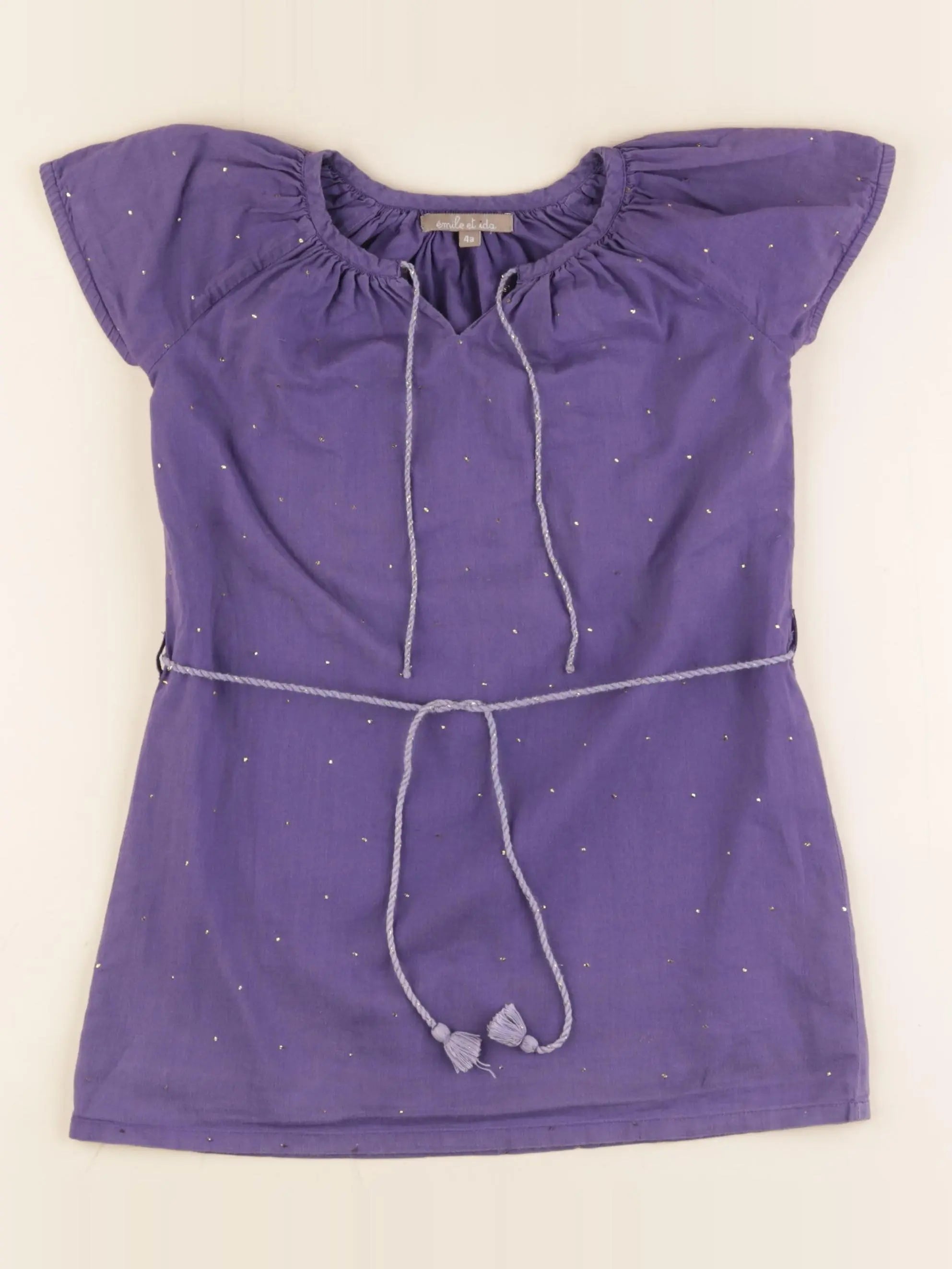 Emile et Ida - robe violet - 4 ans