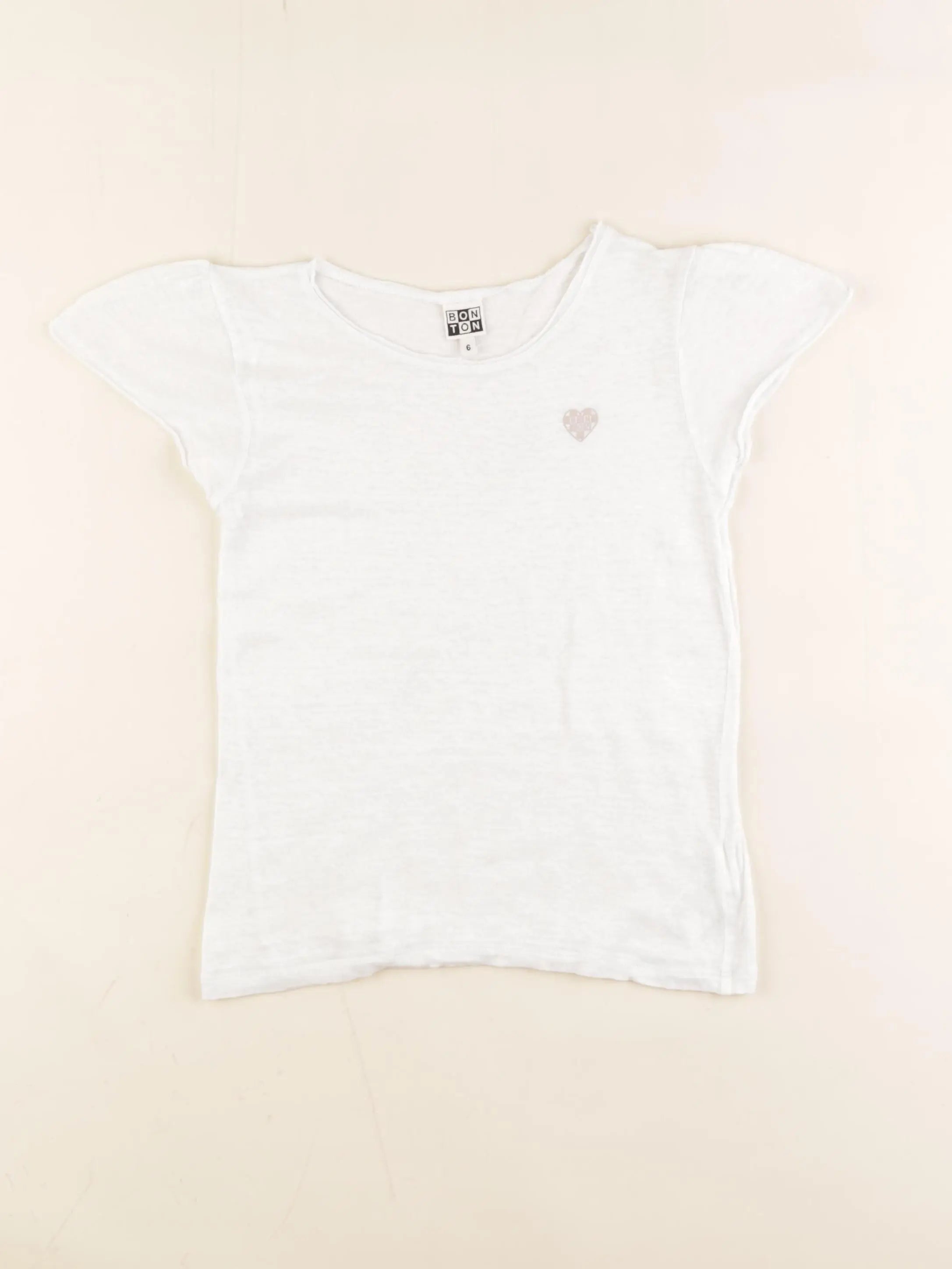 Bonton - tee-shirt blanc - 6 ans