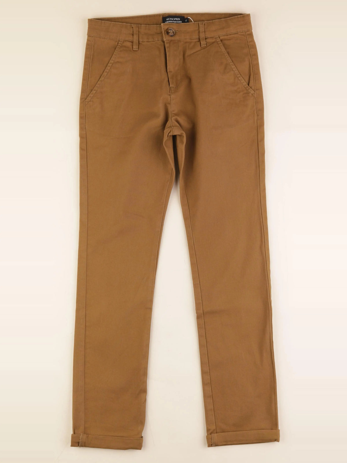 Monoprix - pantalon marron - 12 ans