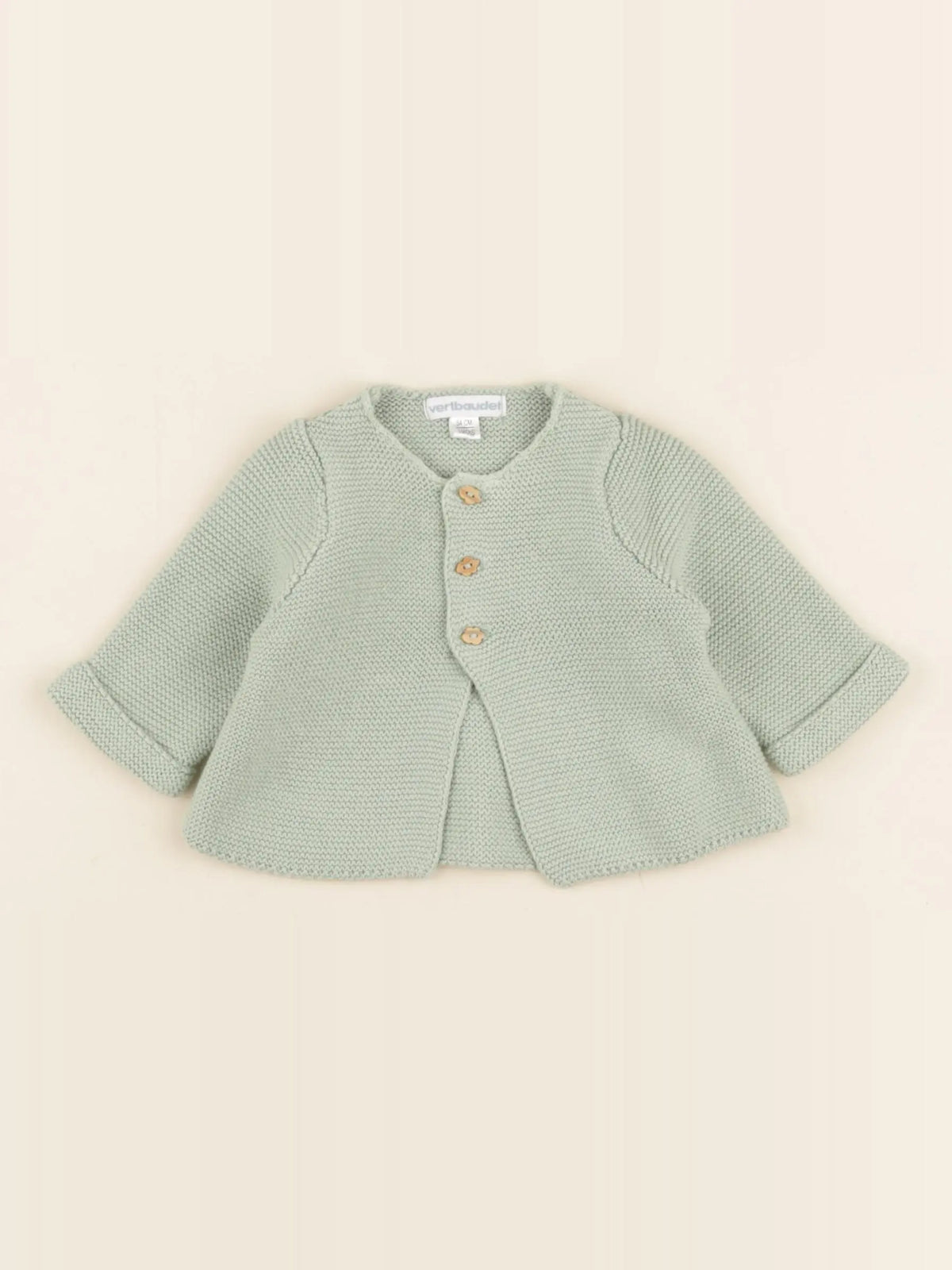 Vertbaudet - gilet vert - 1 mois