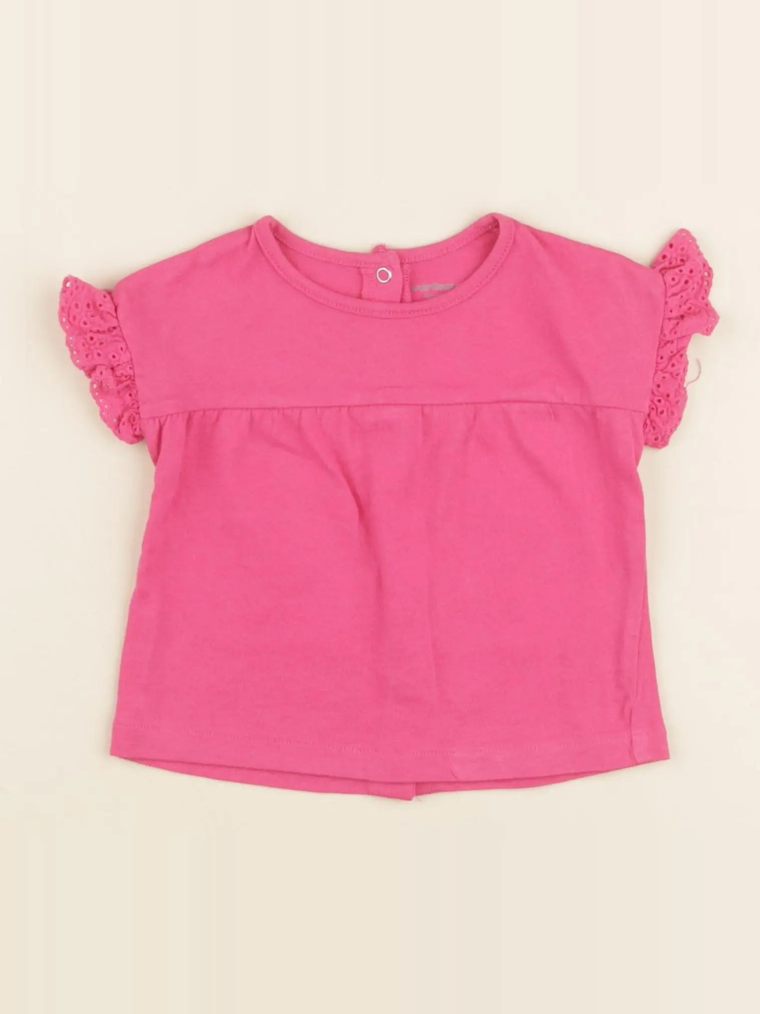 Vertbaudet - tee-shirt rose - 6 mois