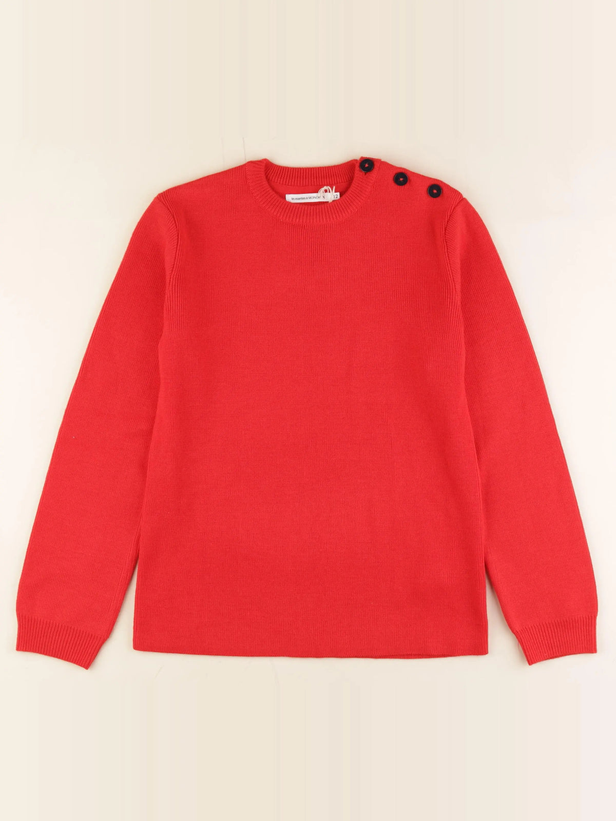 Monoprix - pull rouge (état neuf) - 12 ans