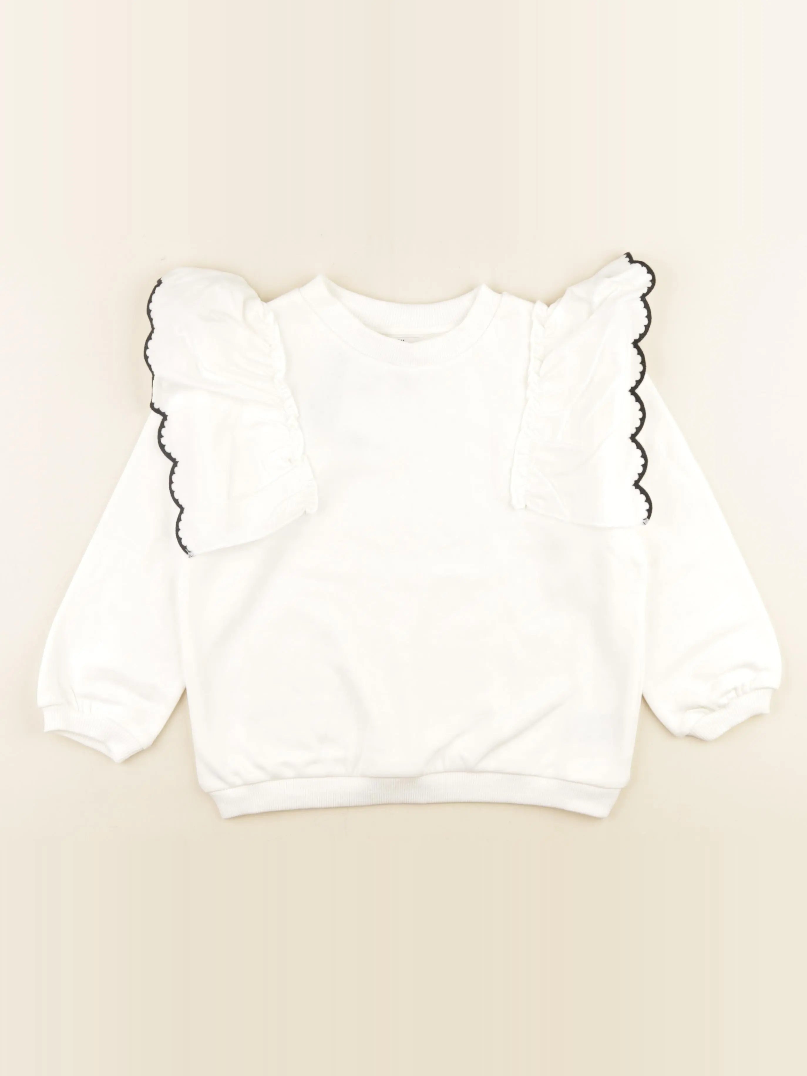 H&M - sweat blanc - 4/6 ans