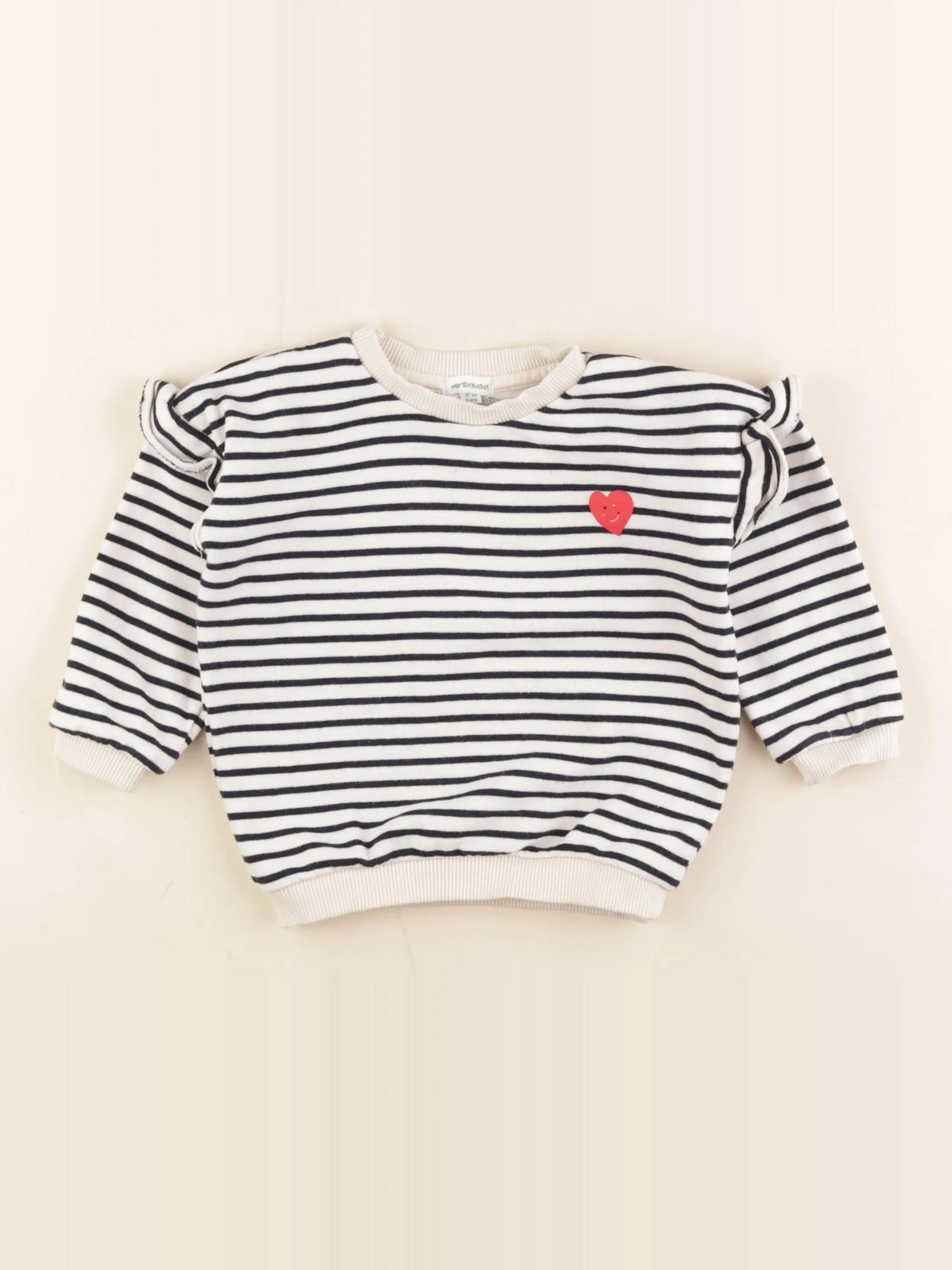 Vertbaudet - sweat blanc - 3 ans