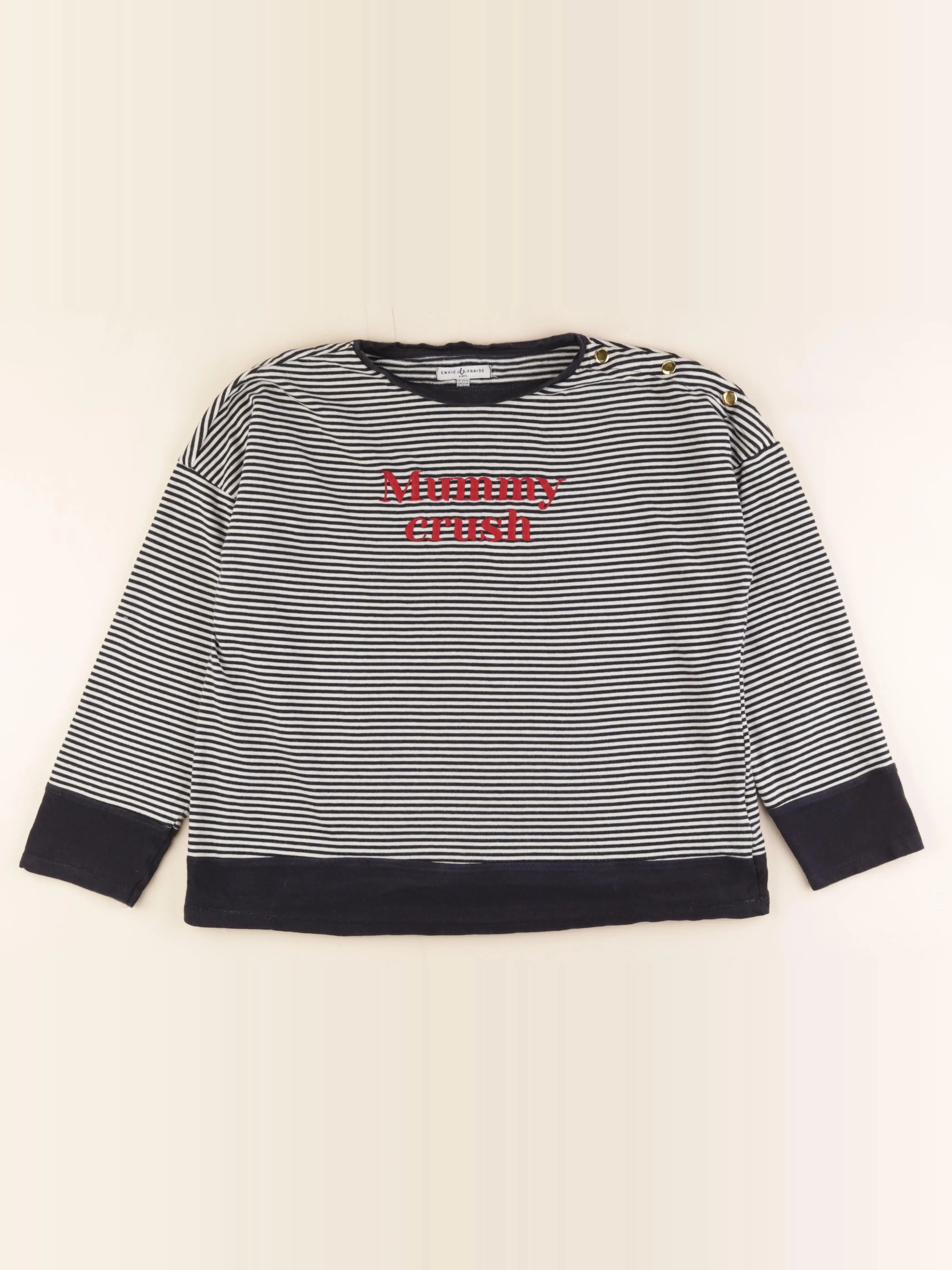 Envie de fraise - sweat grossesse bleu - 34 à 36