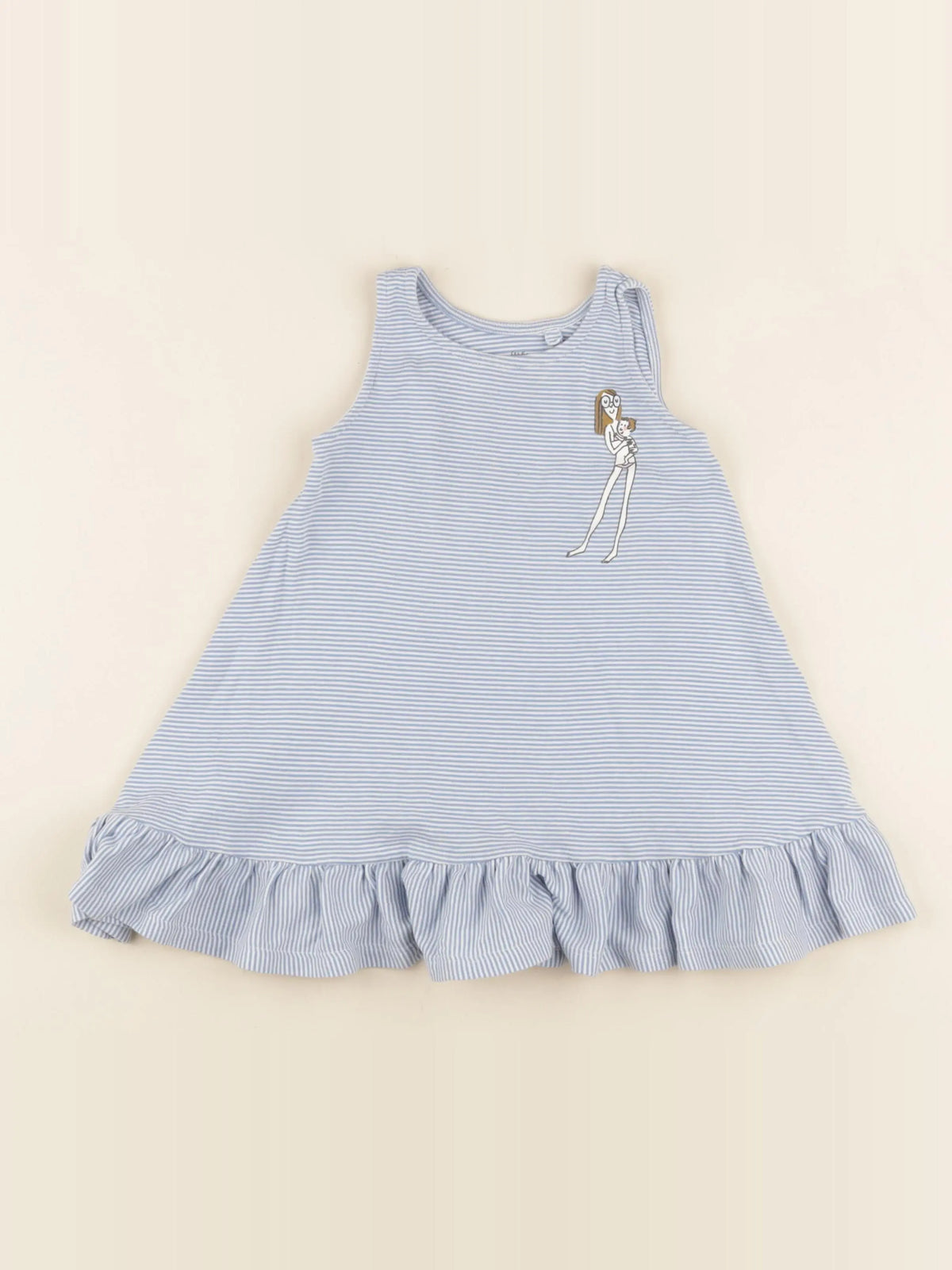 Petit Bateau - robe bleu - 24 mois