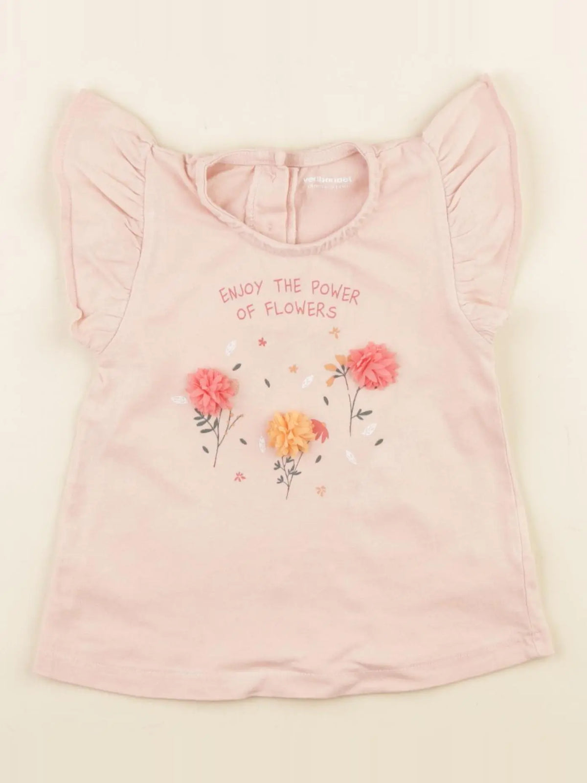 Vertbaudet - tee-shirt rose - 18 mois