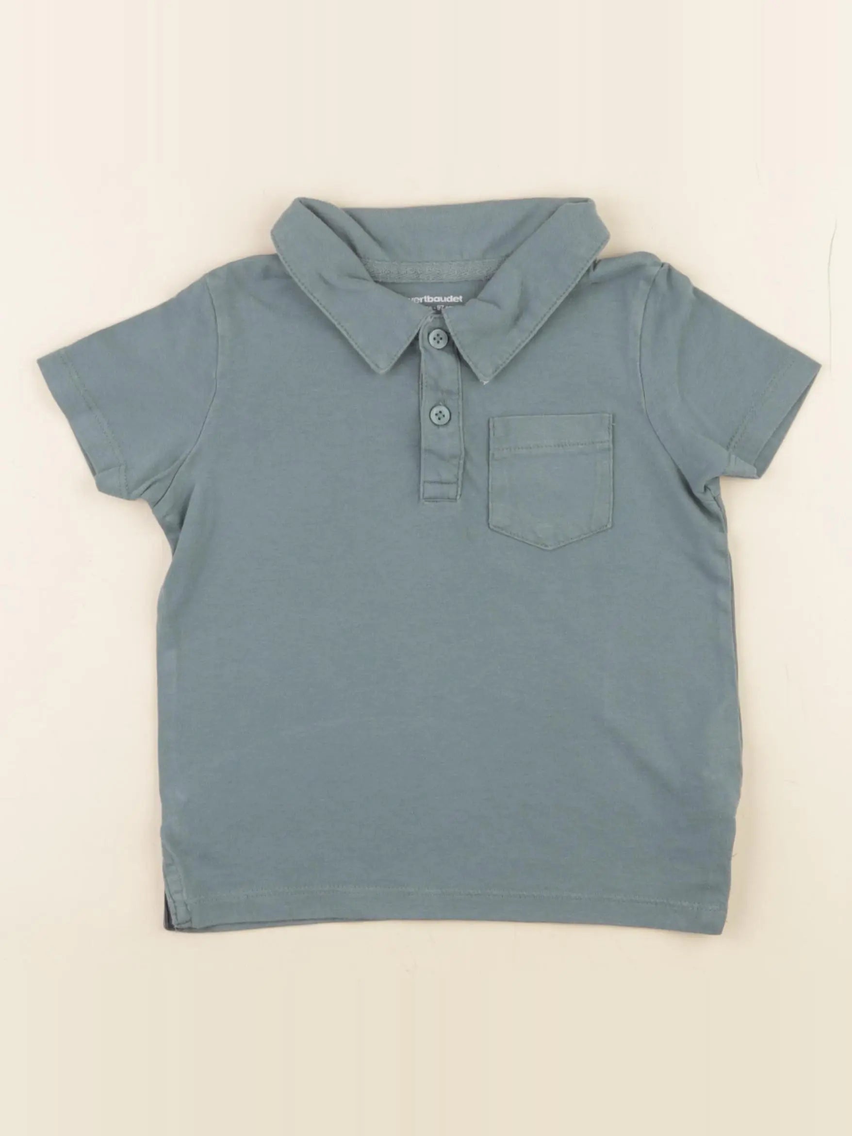 Vertbaudet - polo vert - 3 ans