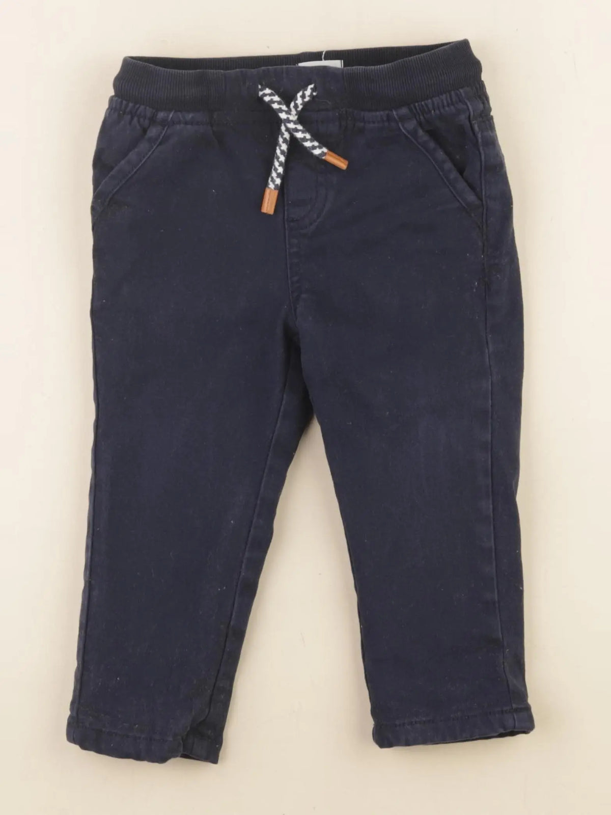 Vertbaudet - pantalon doublé bleu - 24 mois