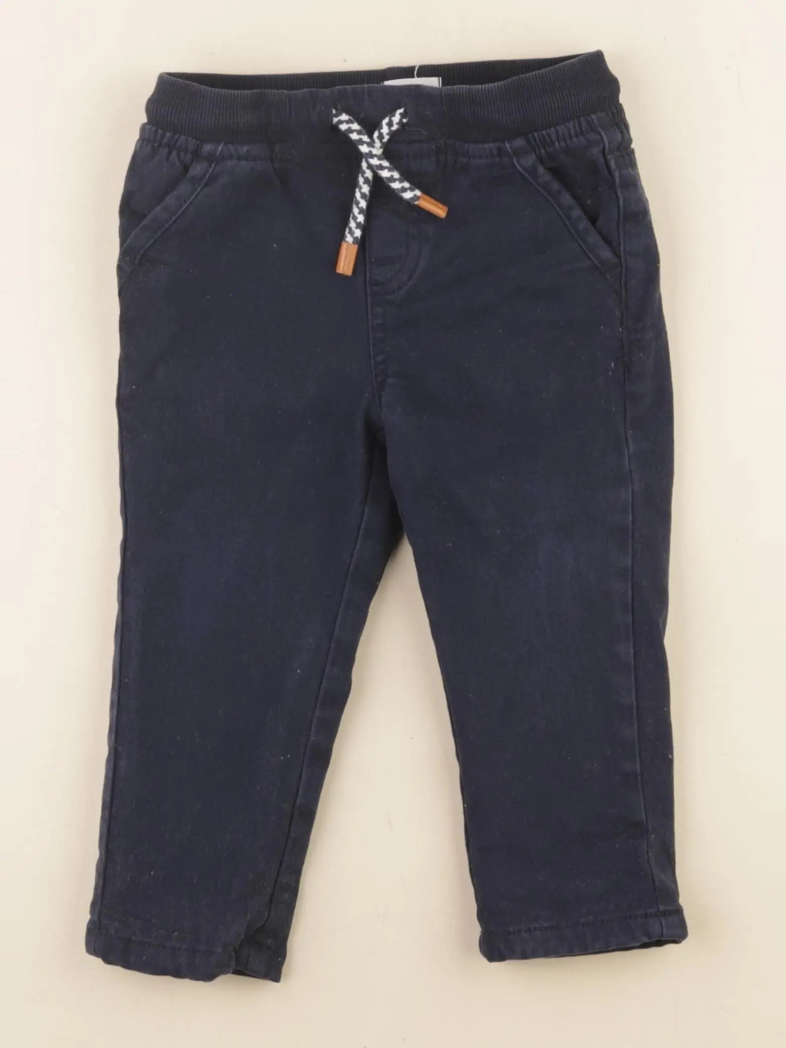 Vertbaudet - pantalon doublé bleu - 24 mois